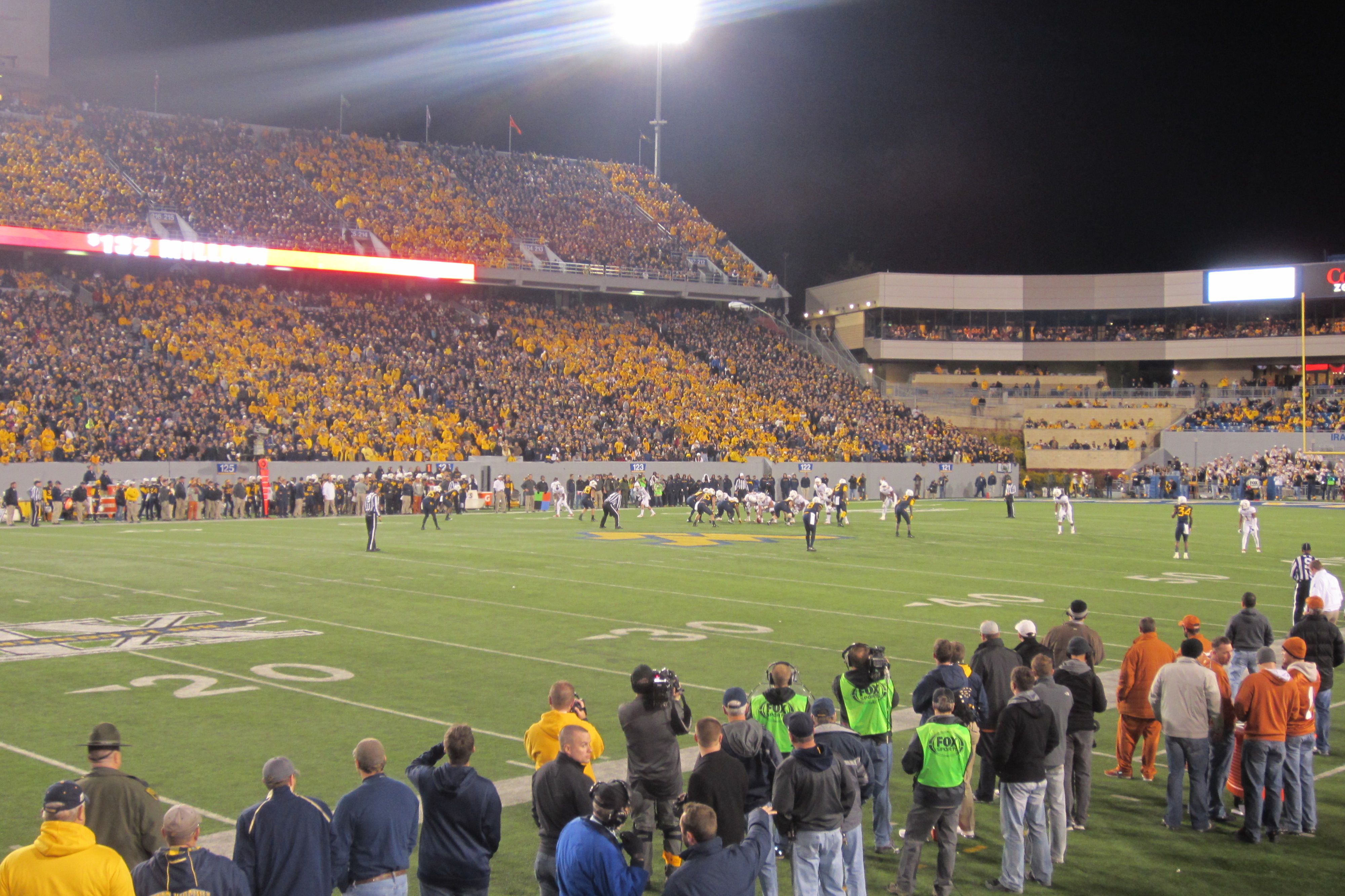 section 103, row 3 seat view  - mountaineer field