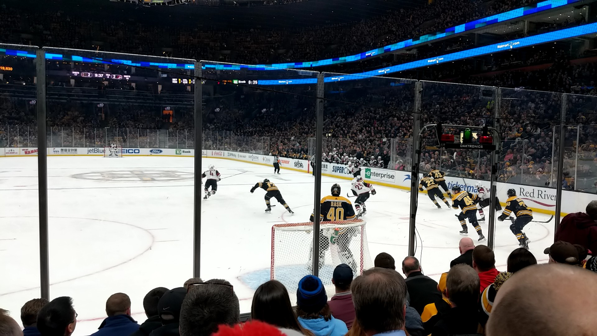 loge 7, row 6 seat view  for hockey - td garden