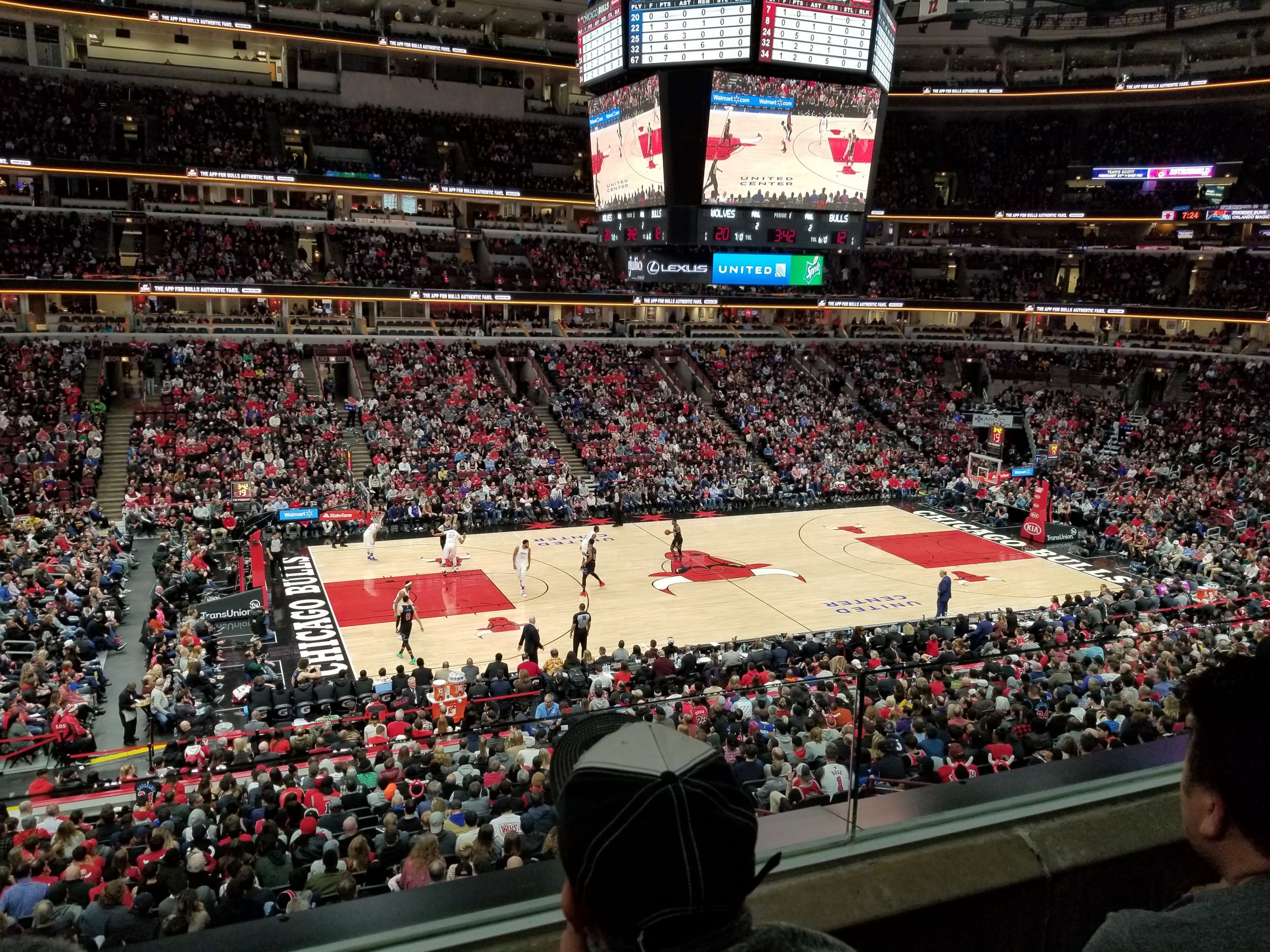 section 202, row 2 seat view  for basketball - united center