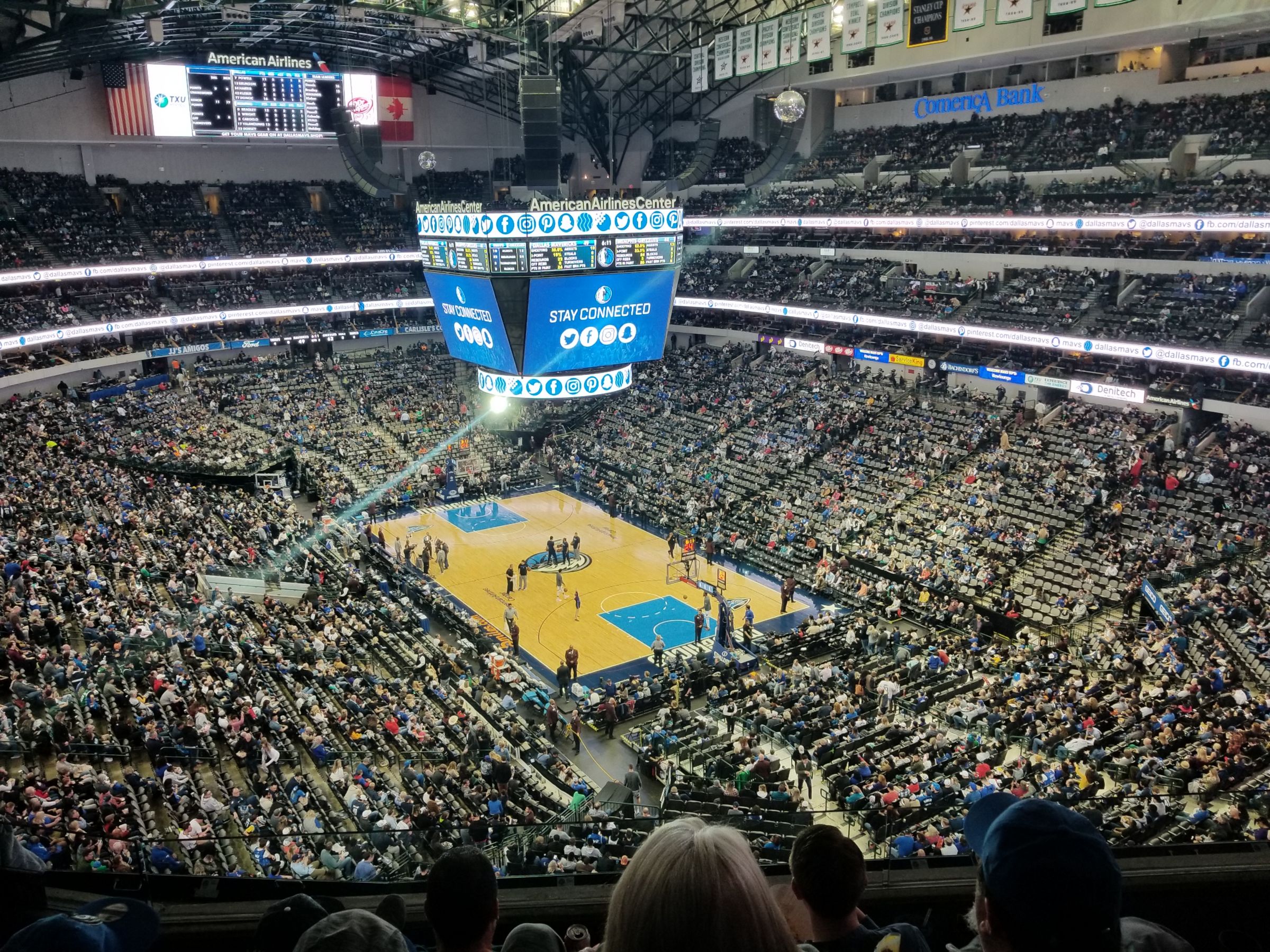 section 321, row d seat view  for basketball - american airlines center