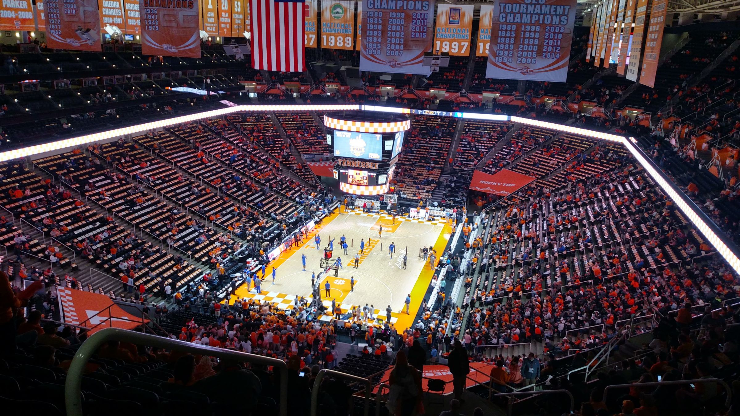 section 327a, row 18 seat view  - thompson-boling arena