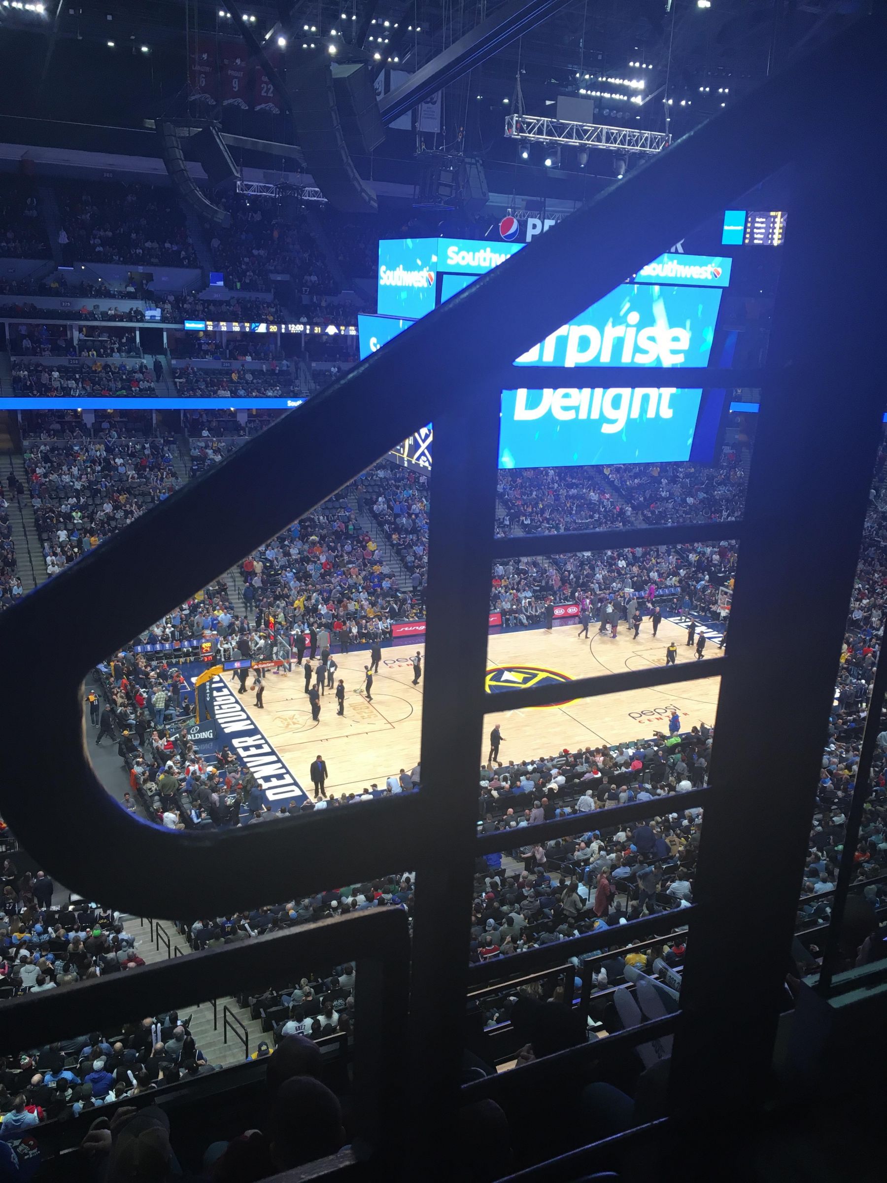 section 348, row 4 seat view  for basketball - ball arena