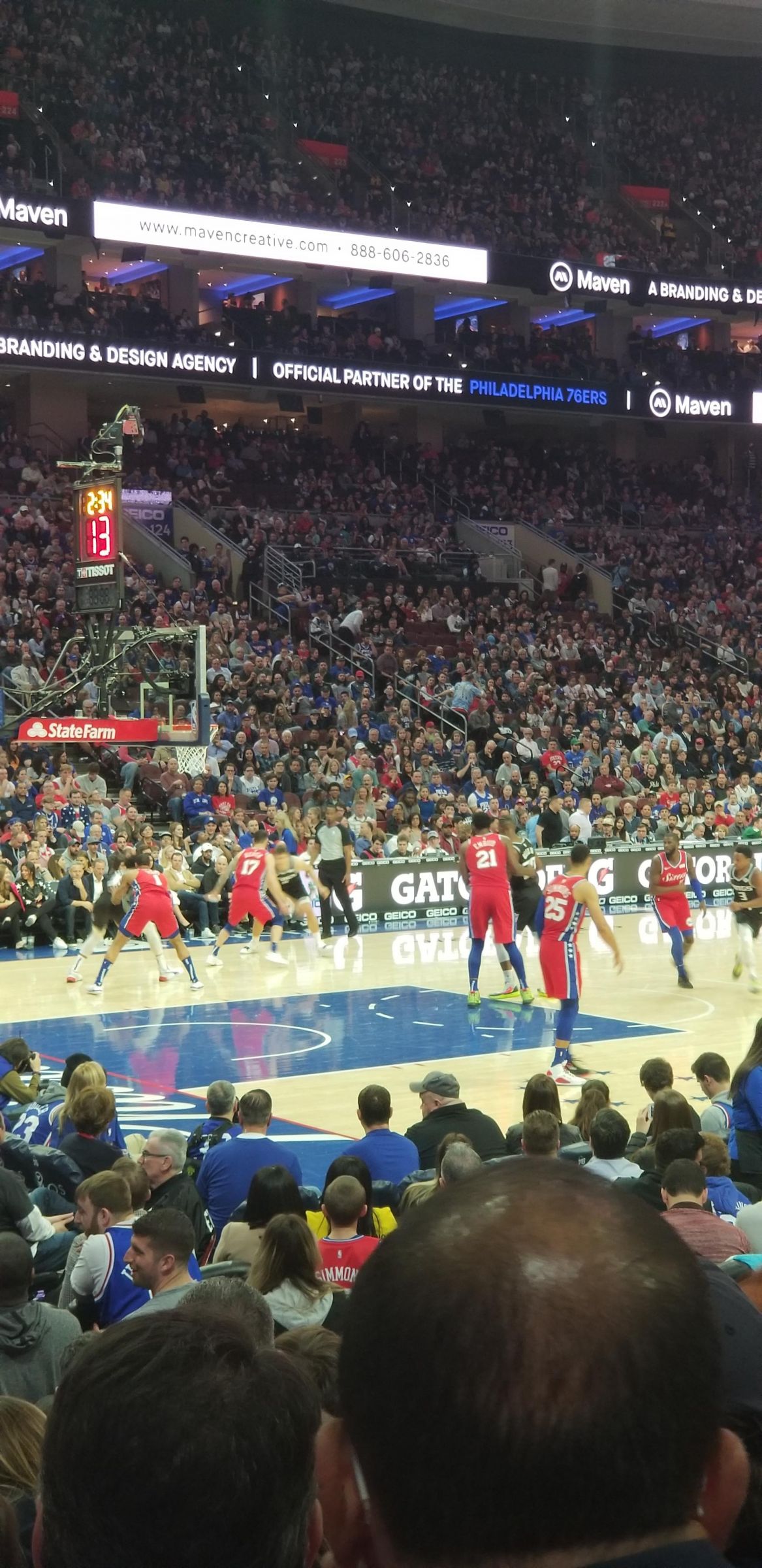 section 111, row 8 seat view  for basketball - wells fargo center