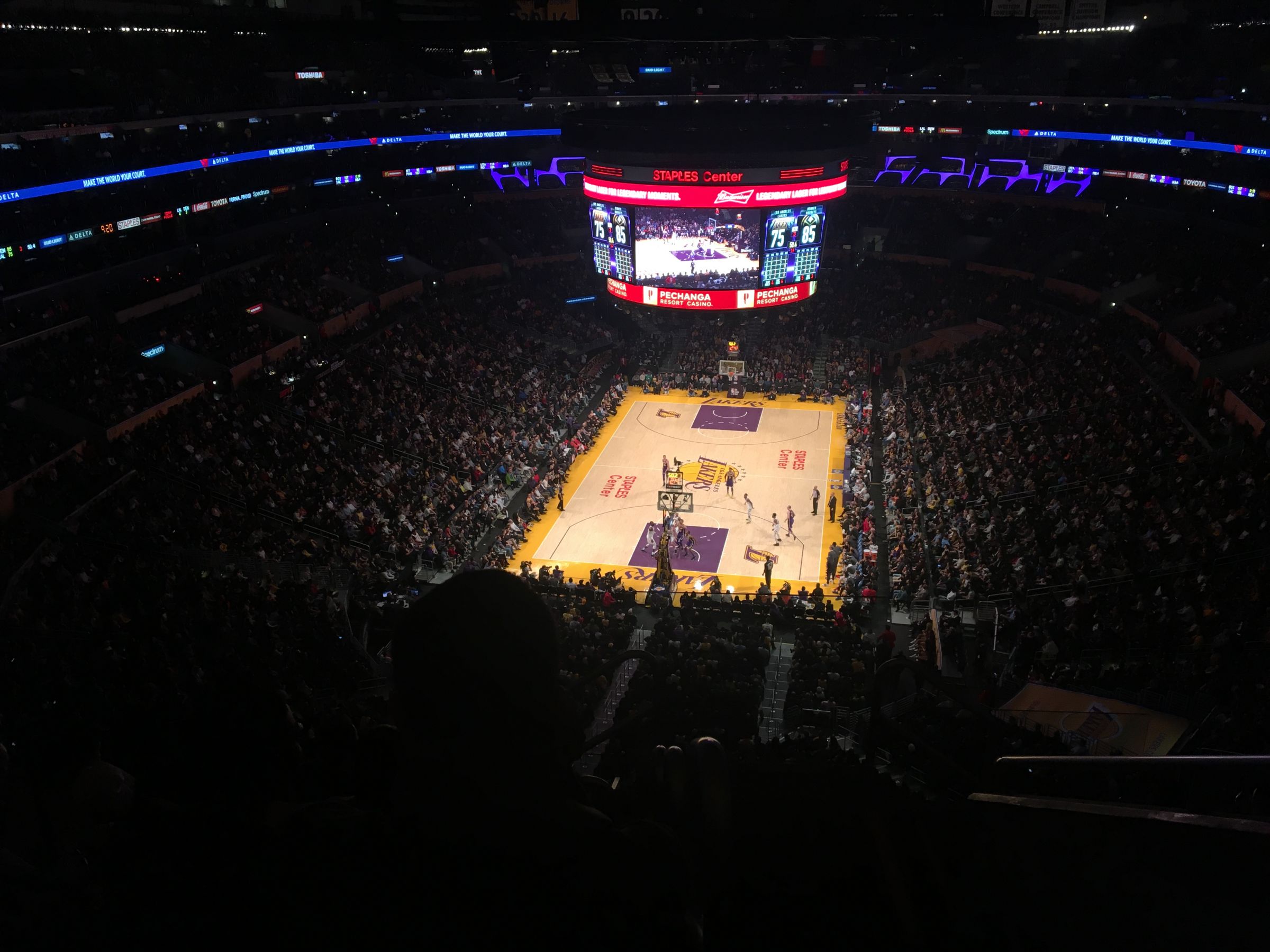 section 309, row 10 seat view  for basketball - crypto.com arena