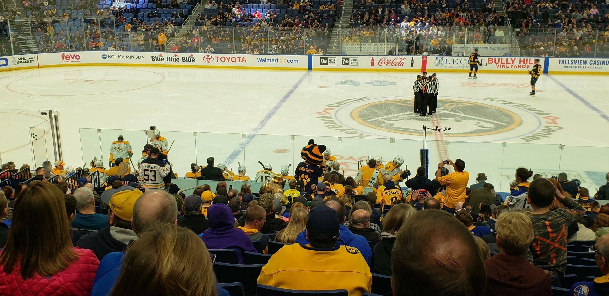 section 105, row 19 seat view  for hockey - keybank center