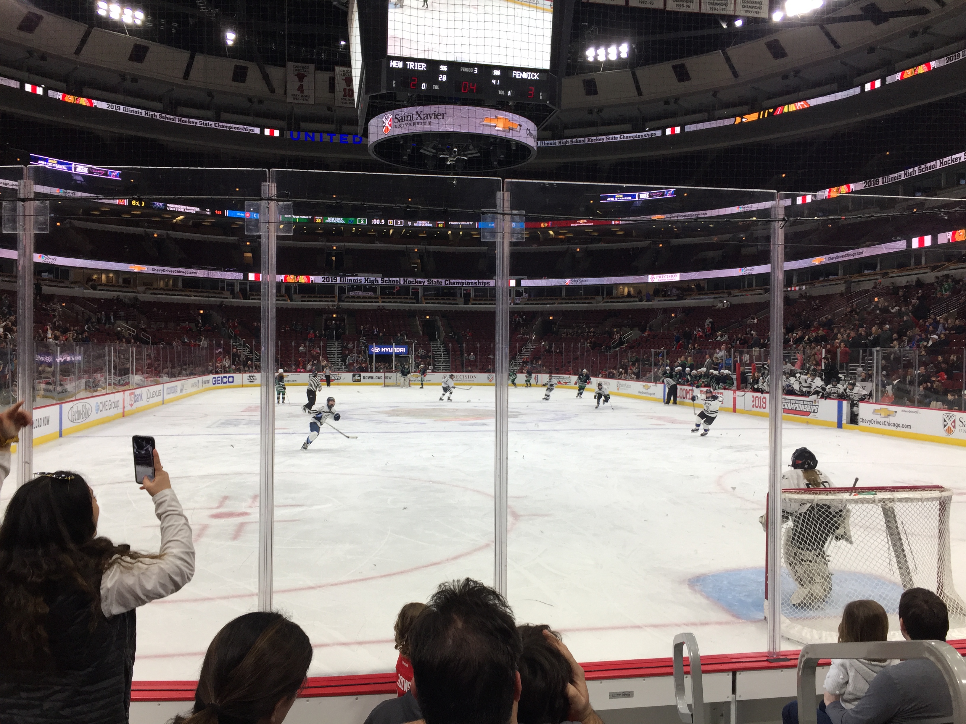 section 107, row 4 seat view  for hockey - united center