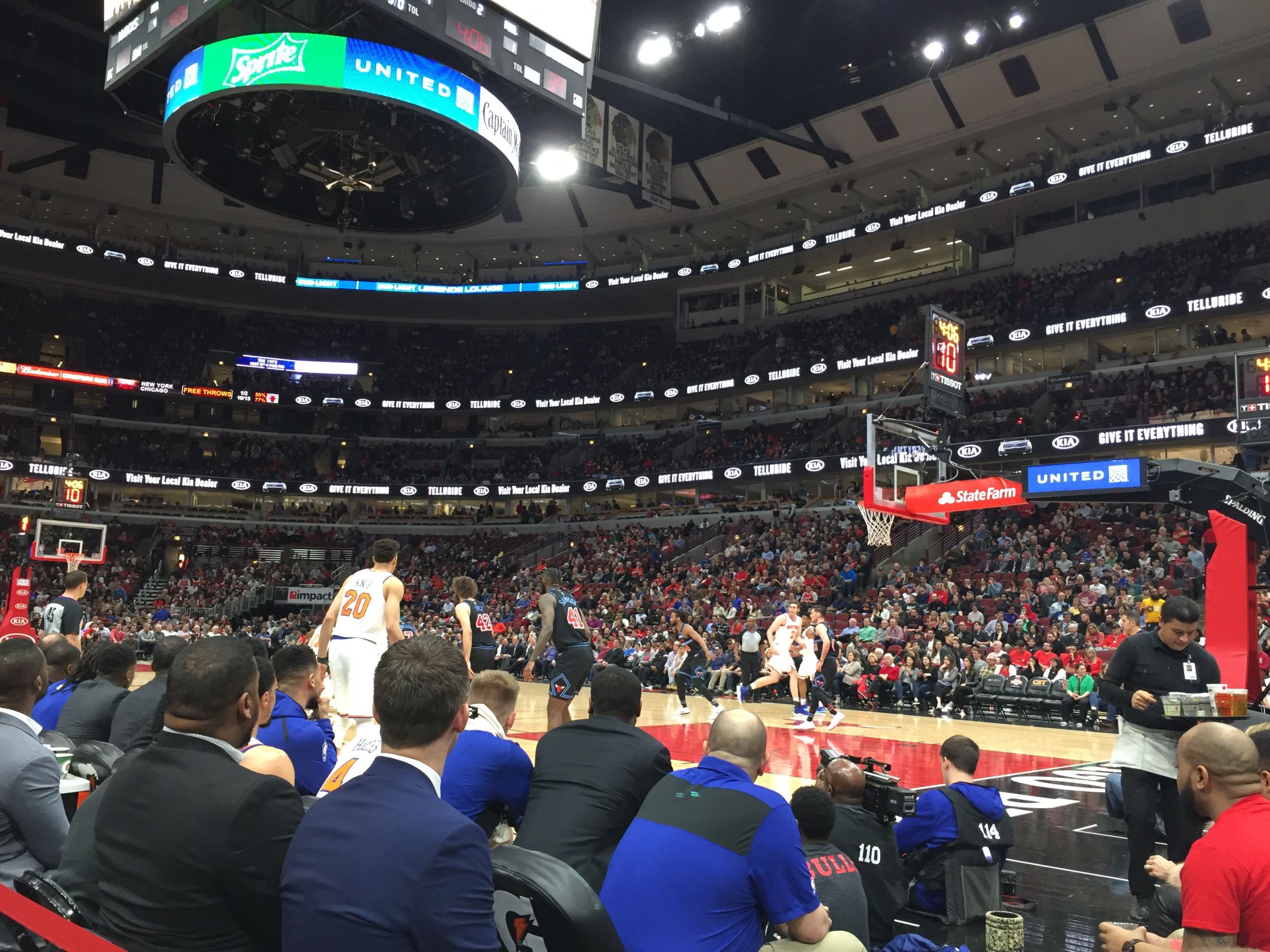 section 121, row a seat view  for basketball - united center