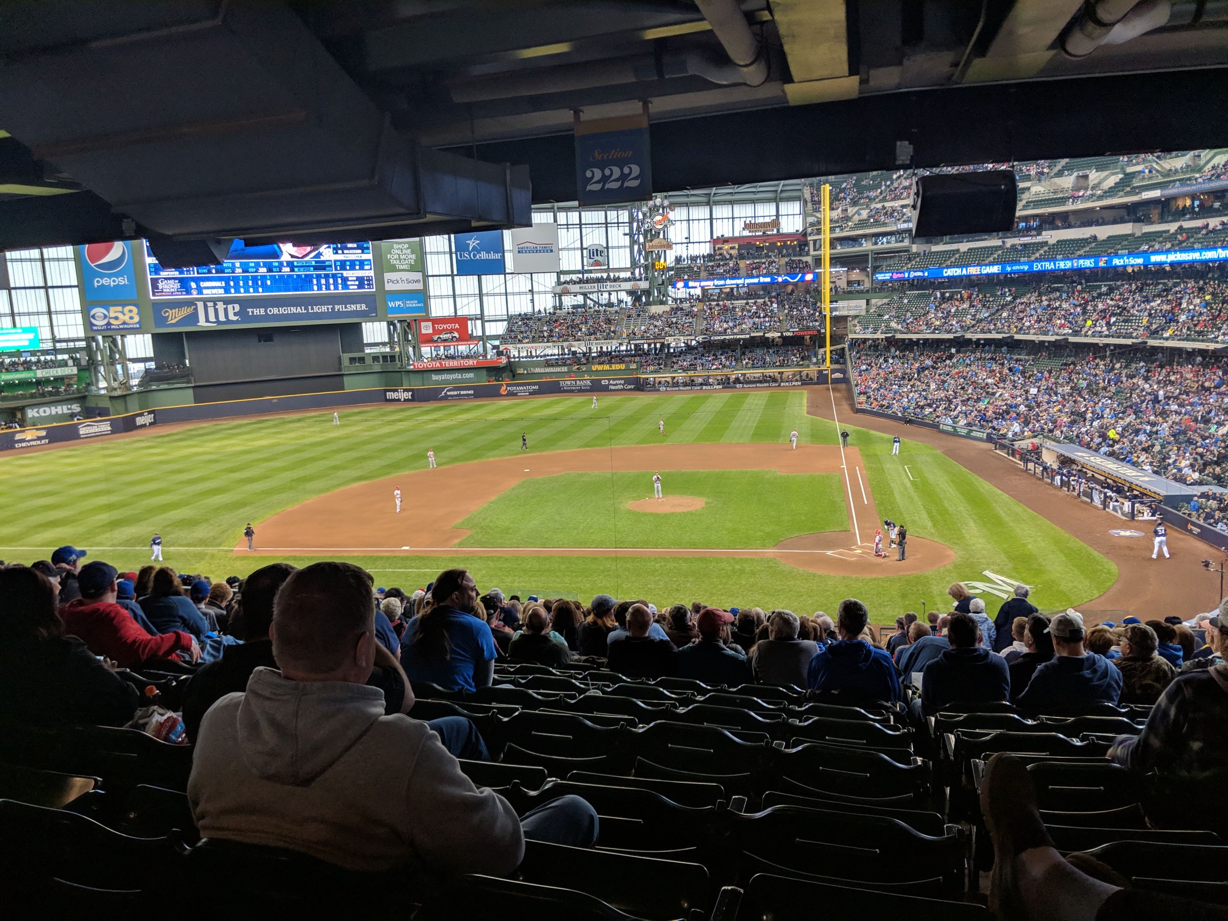 section 222, row 21 seat view  - american family field