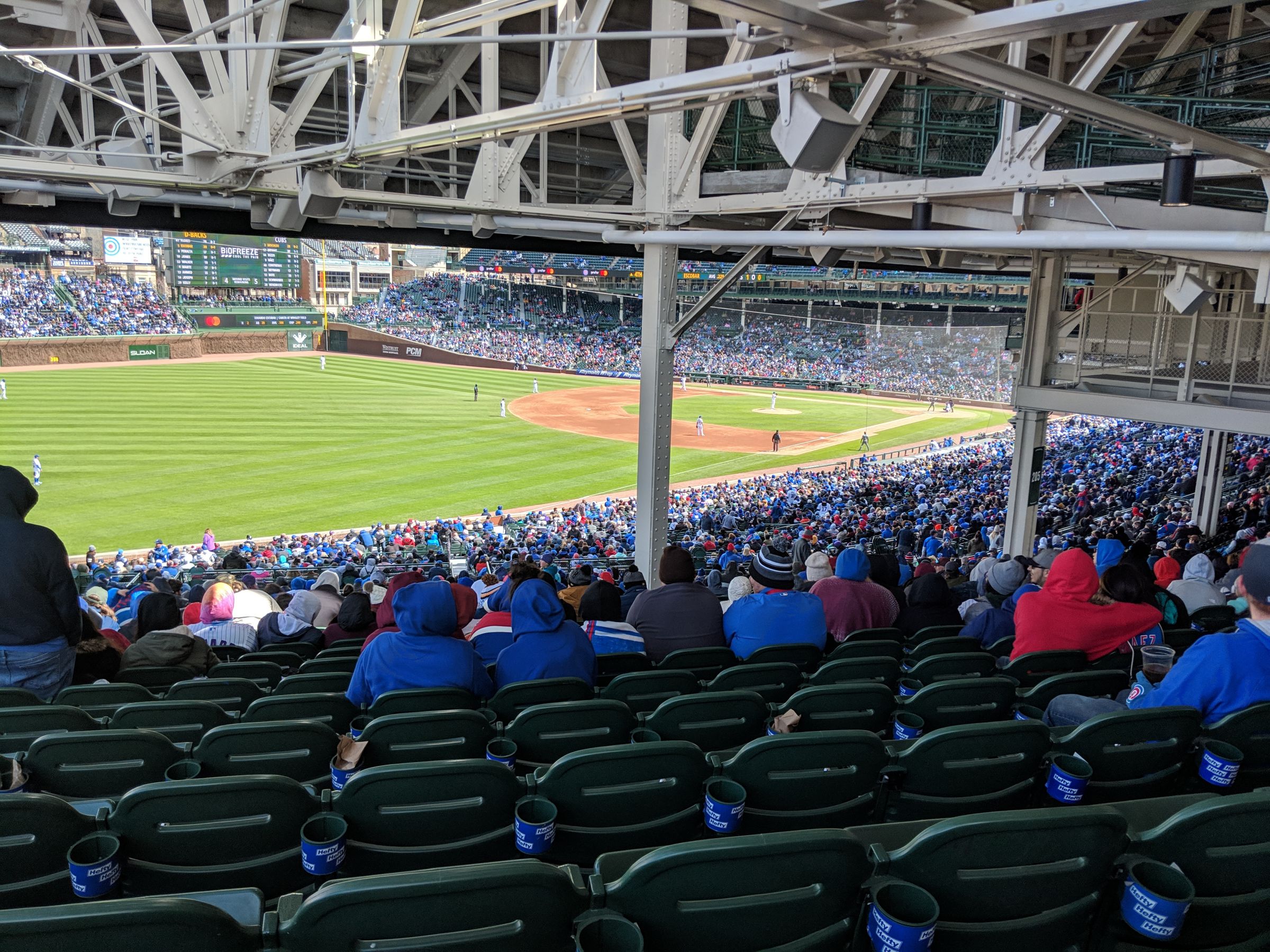 section 204, row 32 seat view  for baseball - wrigley field