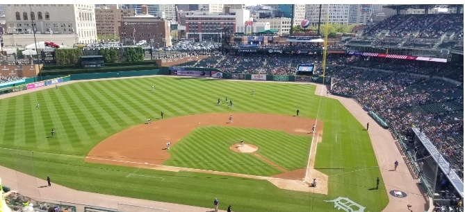 Comerica Park Seating, We sat in section 331, Row H. Overal…