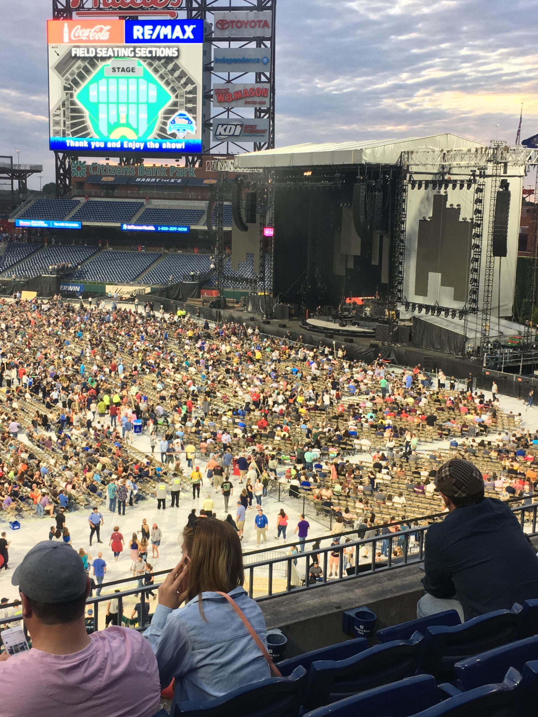 section 209, row 4 seat view  for concert - citizens bank park