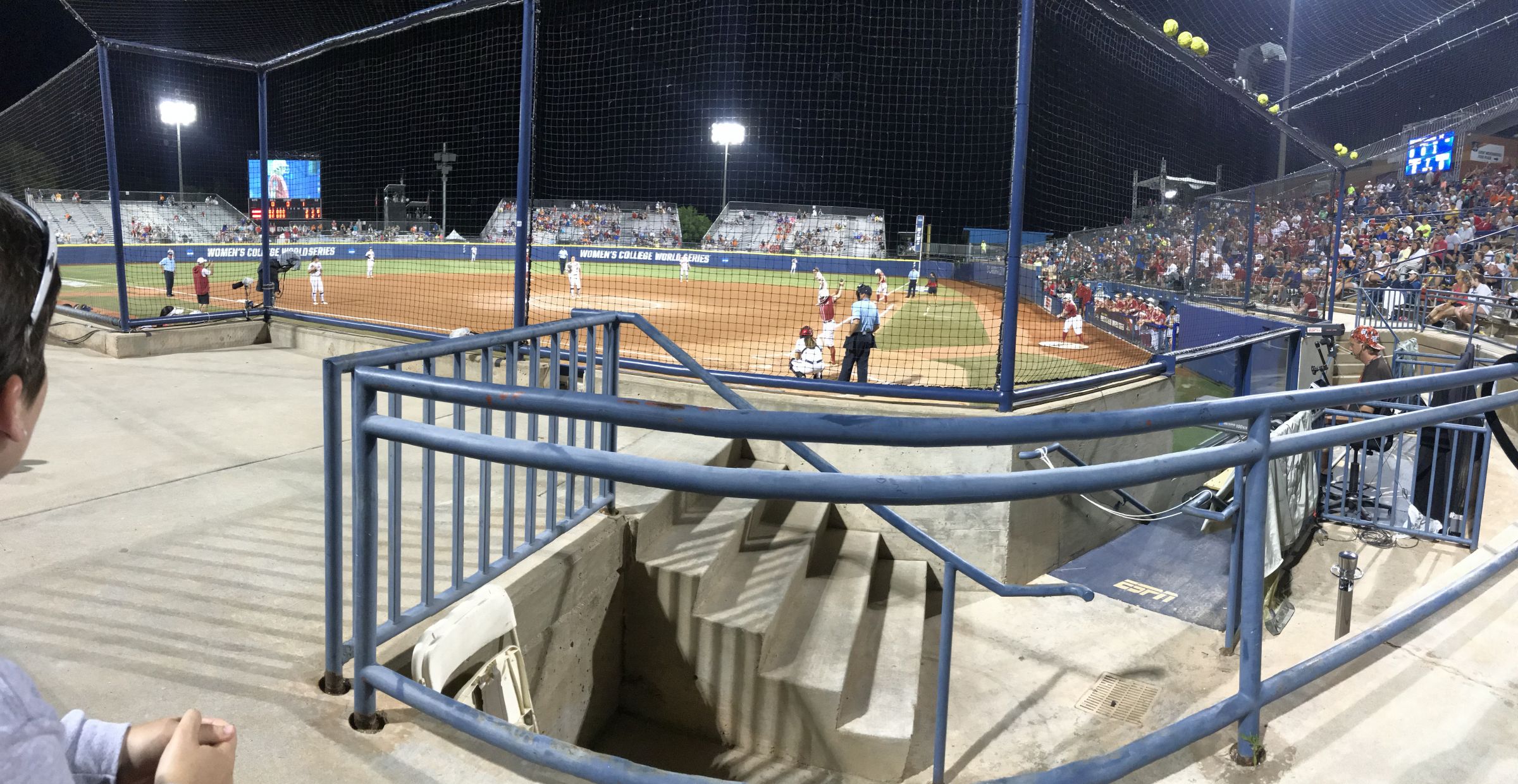 section 9, row b seat view  - usa softball hall of fame stadium