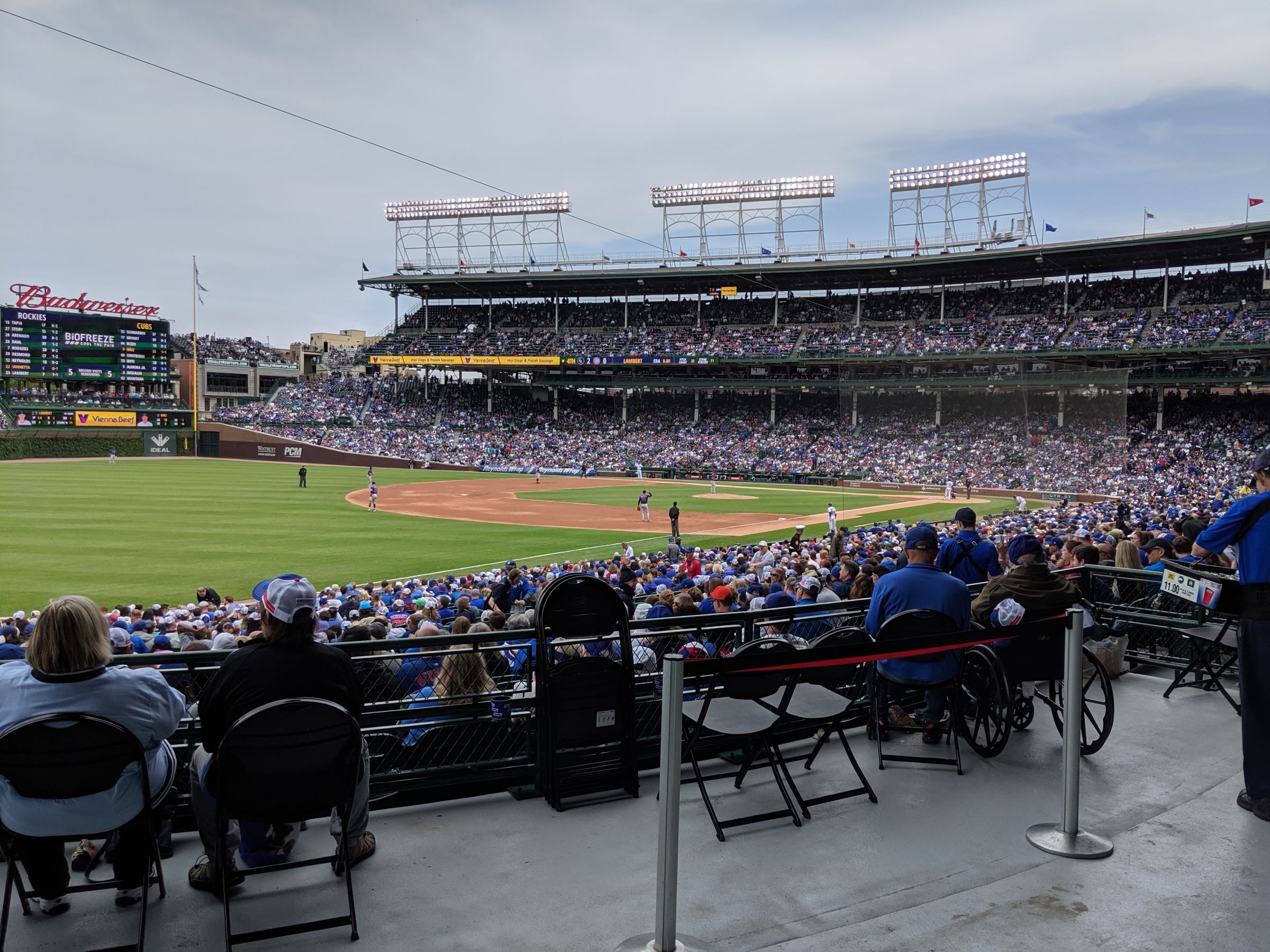 section 205, row 1 seat view  for baseball - wrigley field