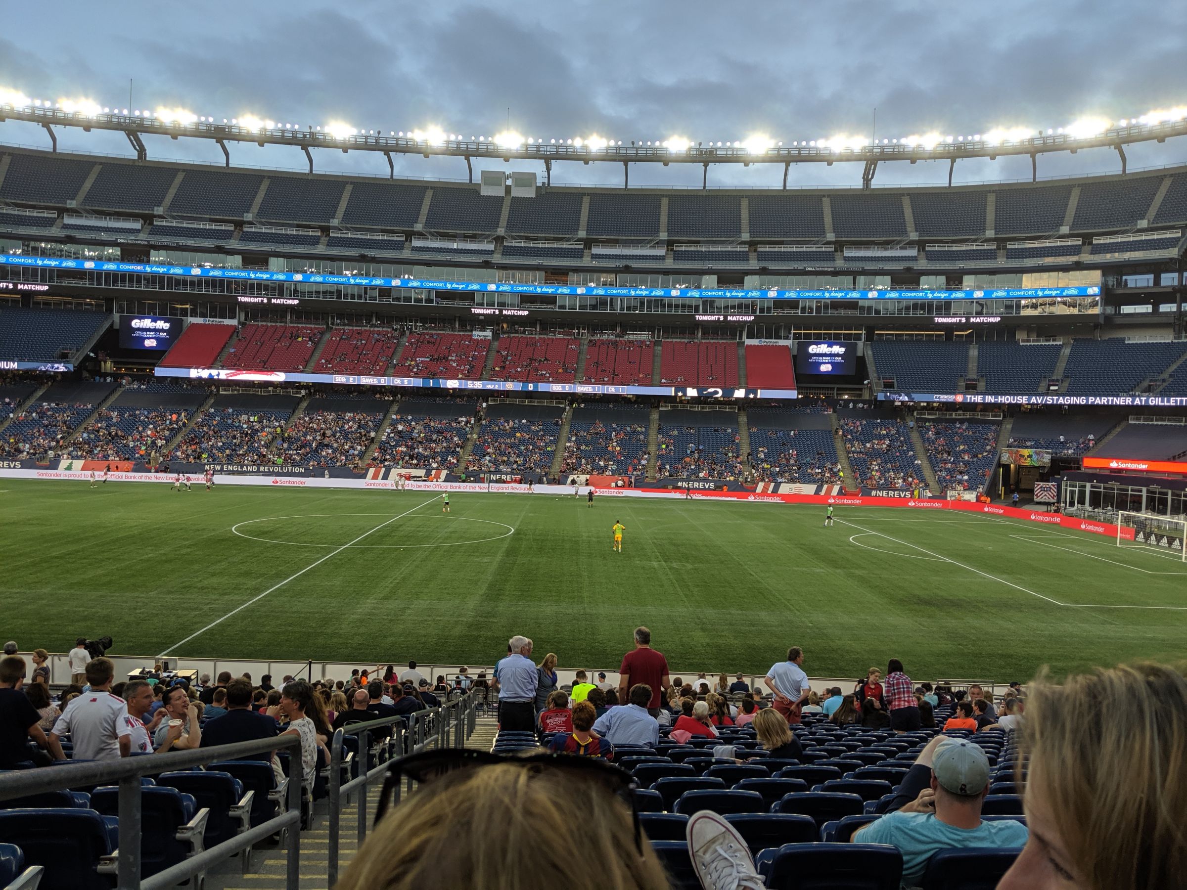 section 130, row 25 seat view  for soccer - gillette stadium