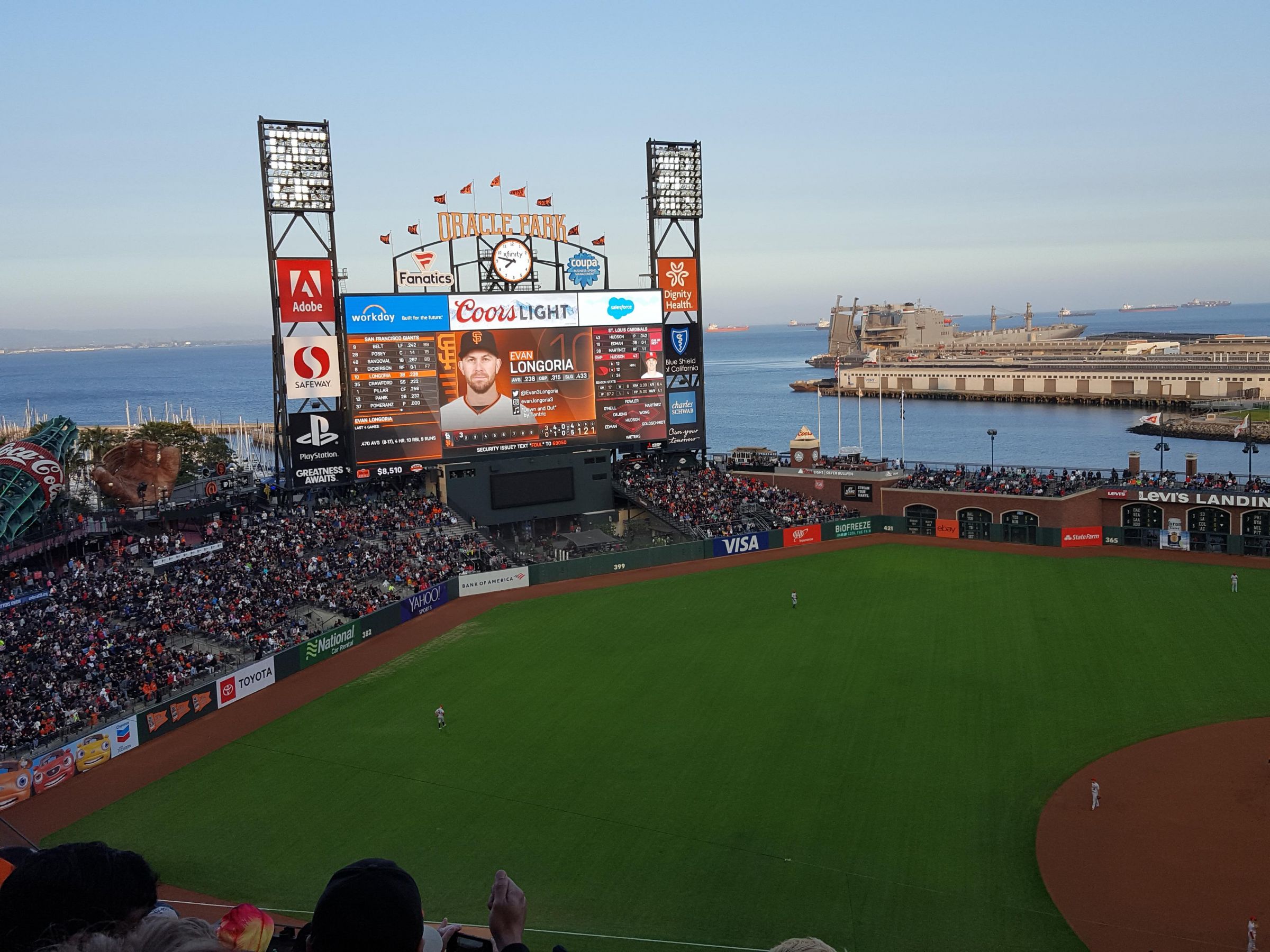 And the new outfield dimensions at Oracle Park will be . . .