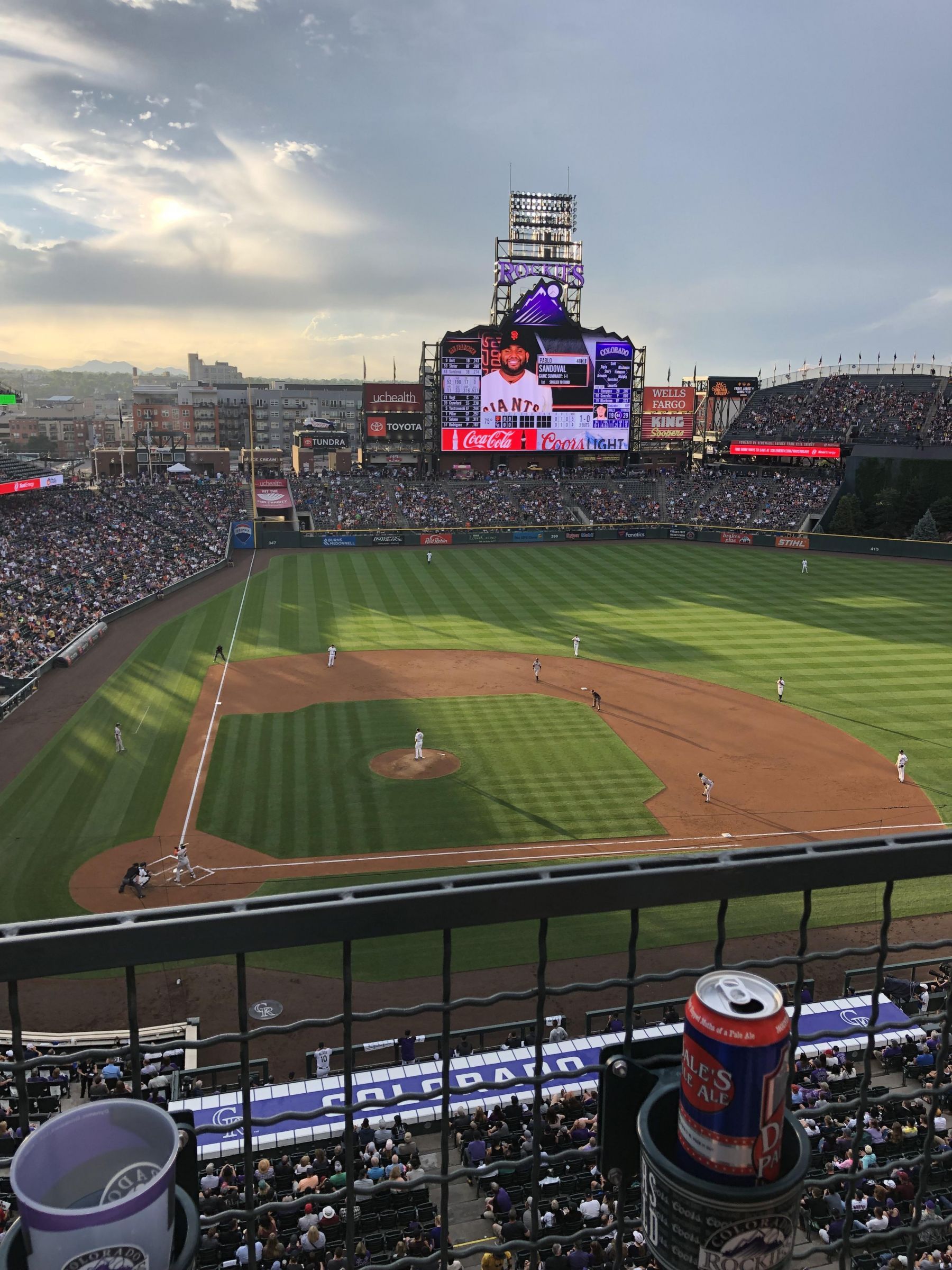 section 325, row 1 seat view  - coors field