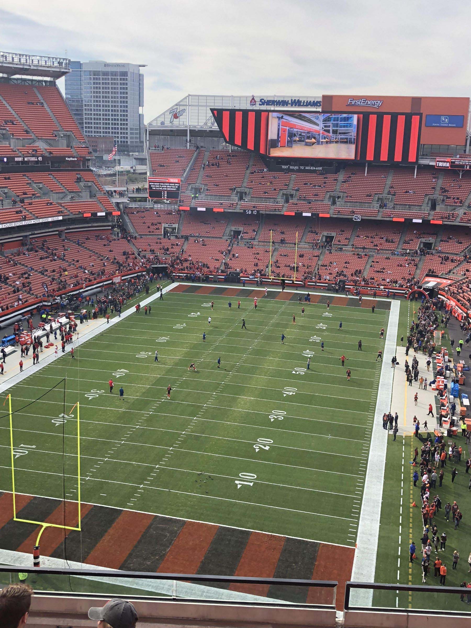 section 622, row 4 seat view  - cleveland browns stadium