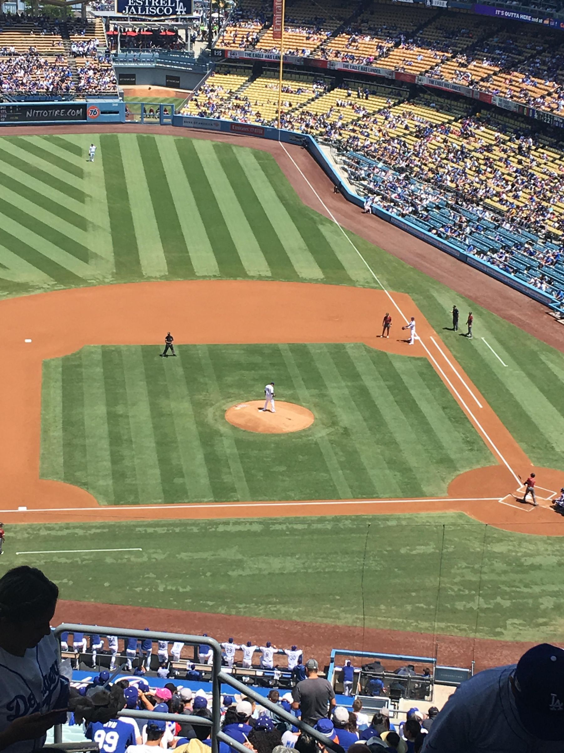 reserve 13, row kk seat view for baseball - dodger stadium