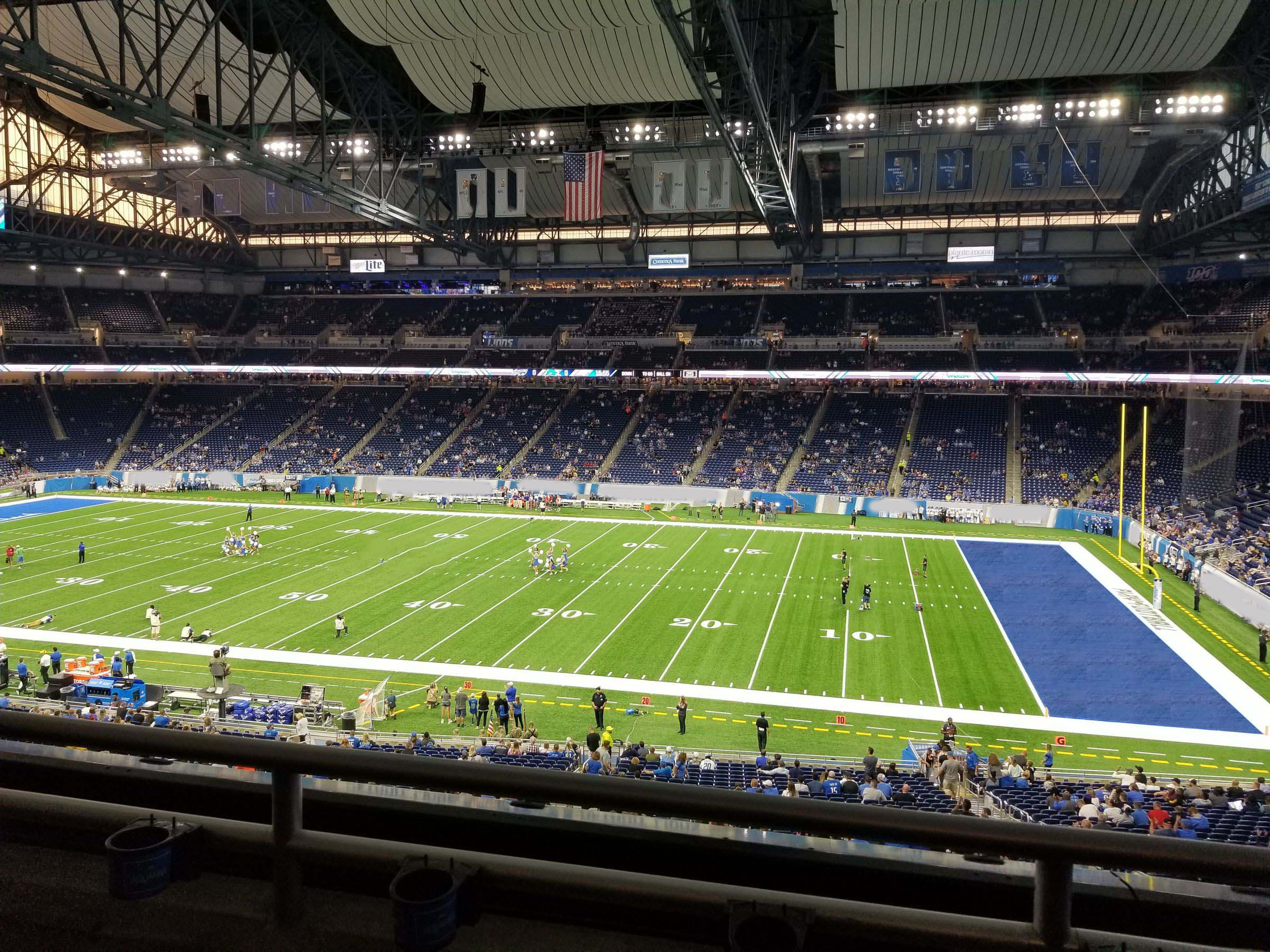 section 210, row 2 seat view  for football - ford field