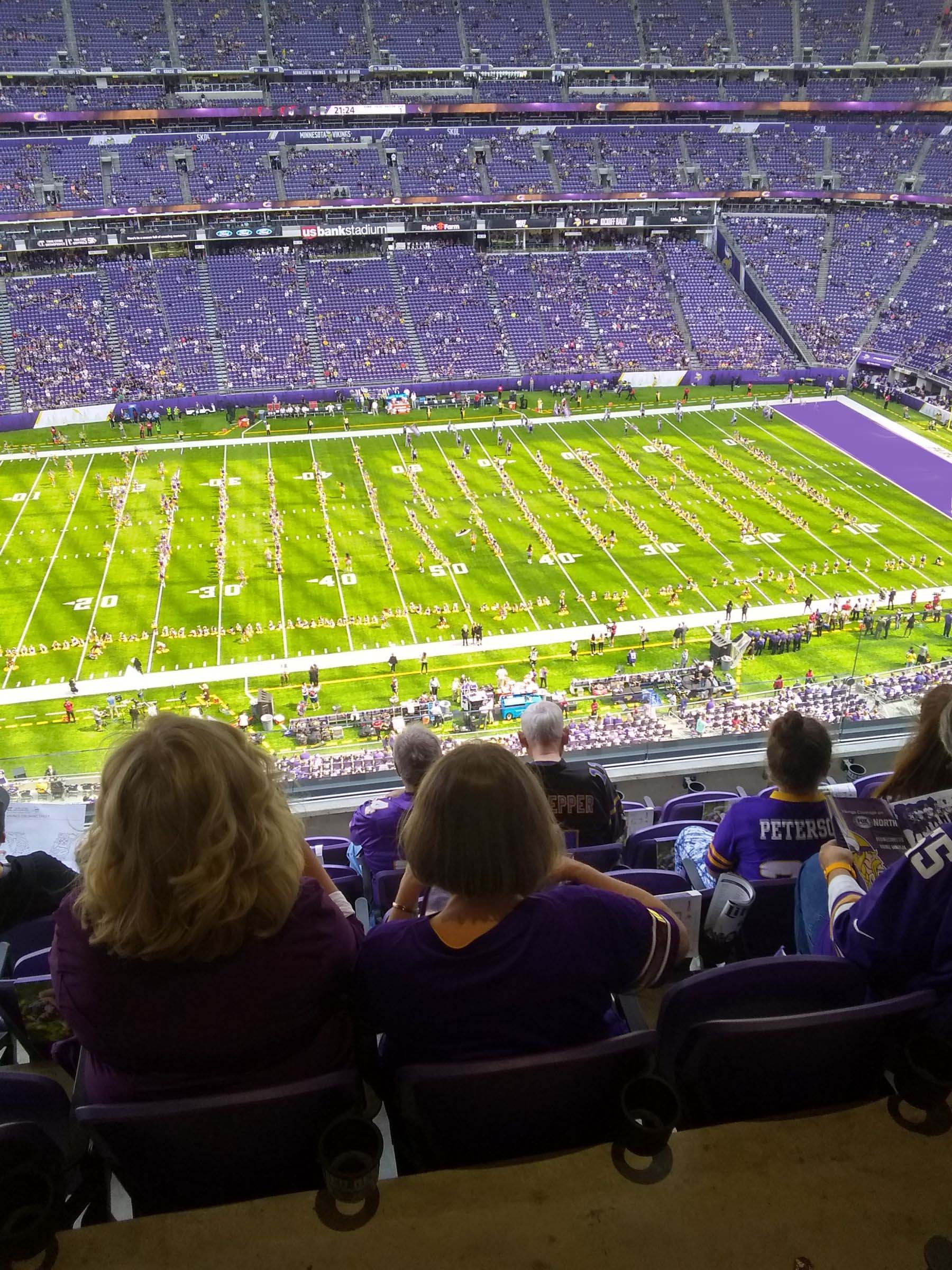 section 342, row 19 seat view  for football - u.s. bank stadium