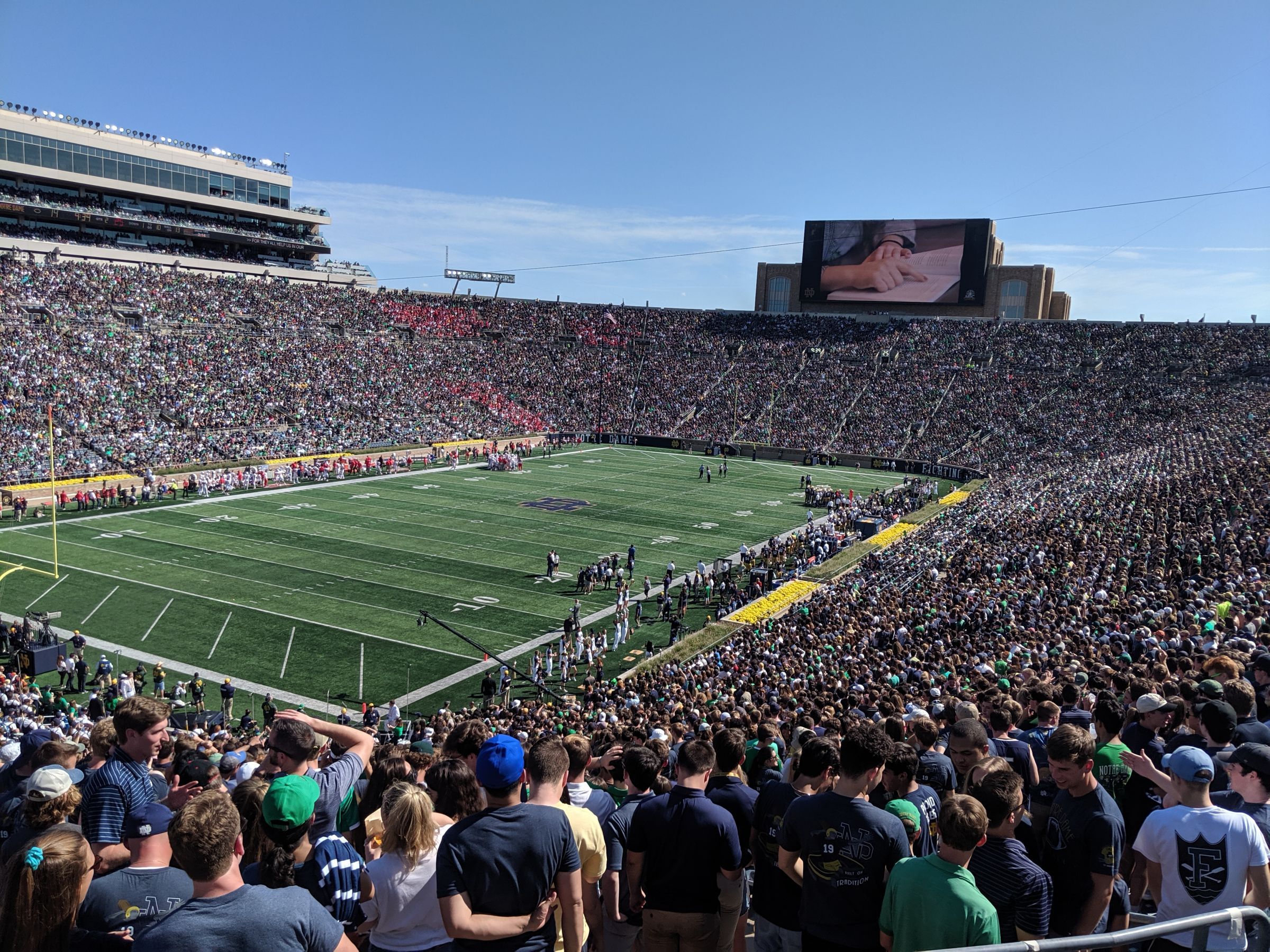 section 133, row 4 seat view  - notre dame stadium
