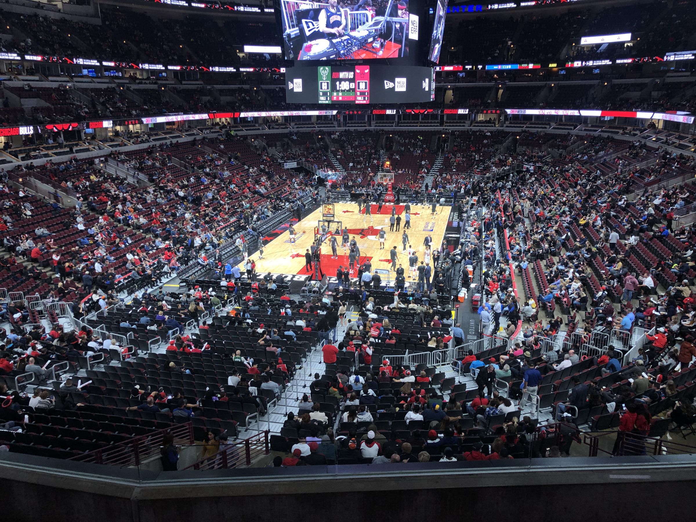 section 208, row 5 seat view  for basketball - united center