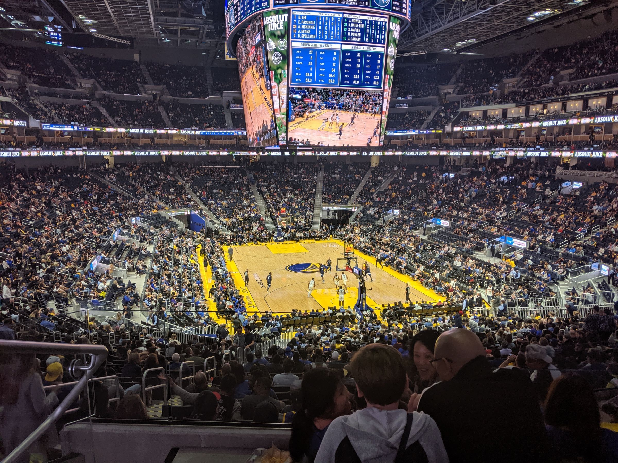 section 128, row 4 seat view  for basketball - chase center