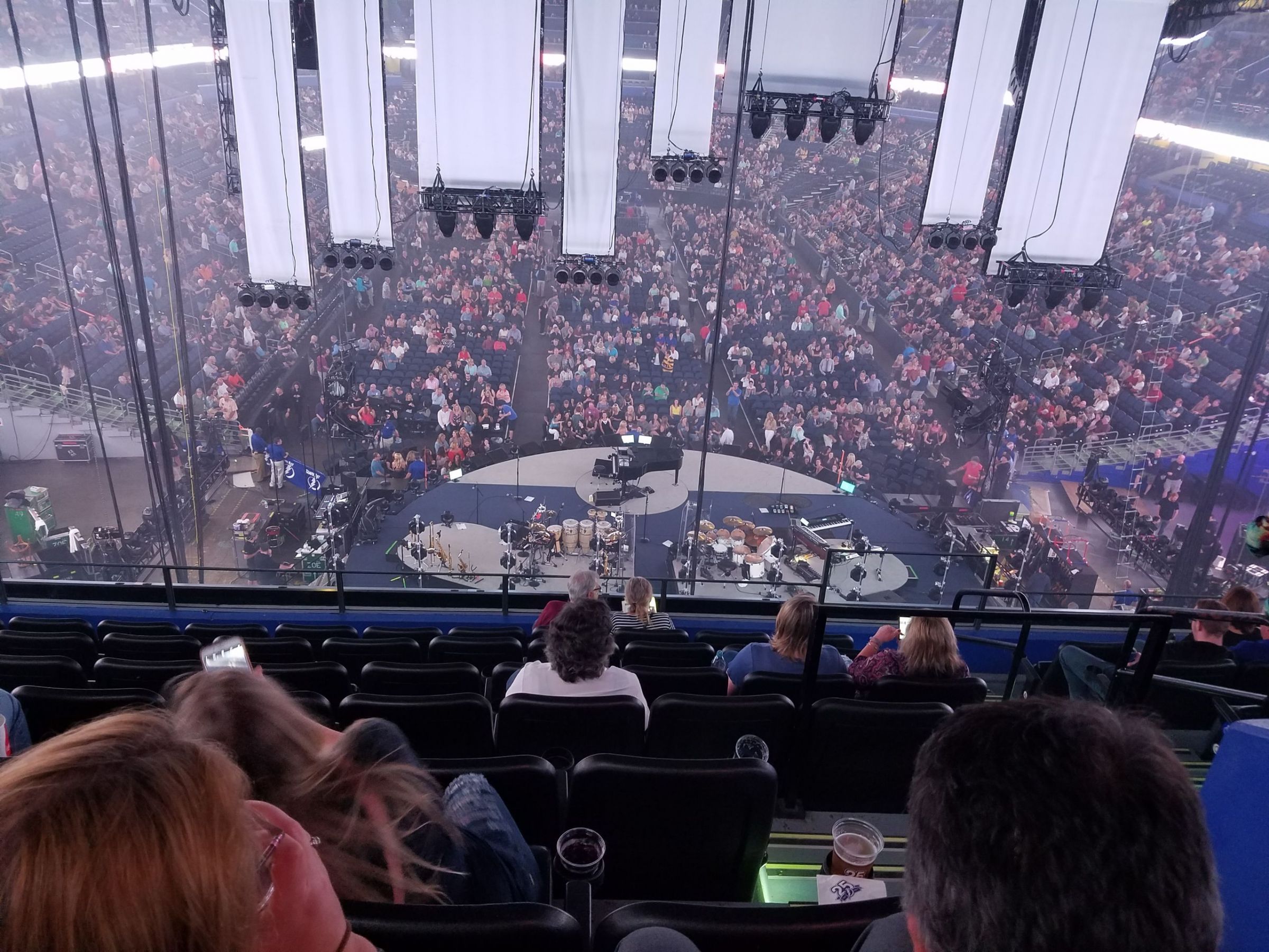 club 5, row h seat view  for concert - amalie arena