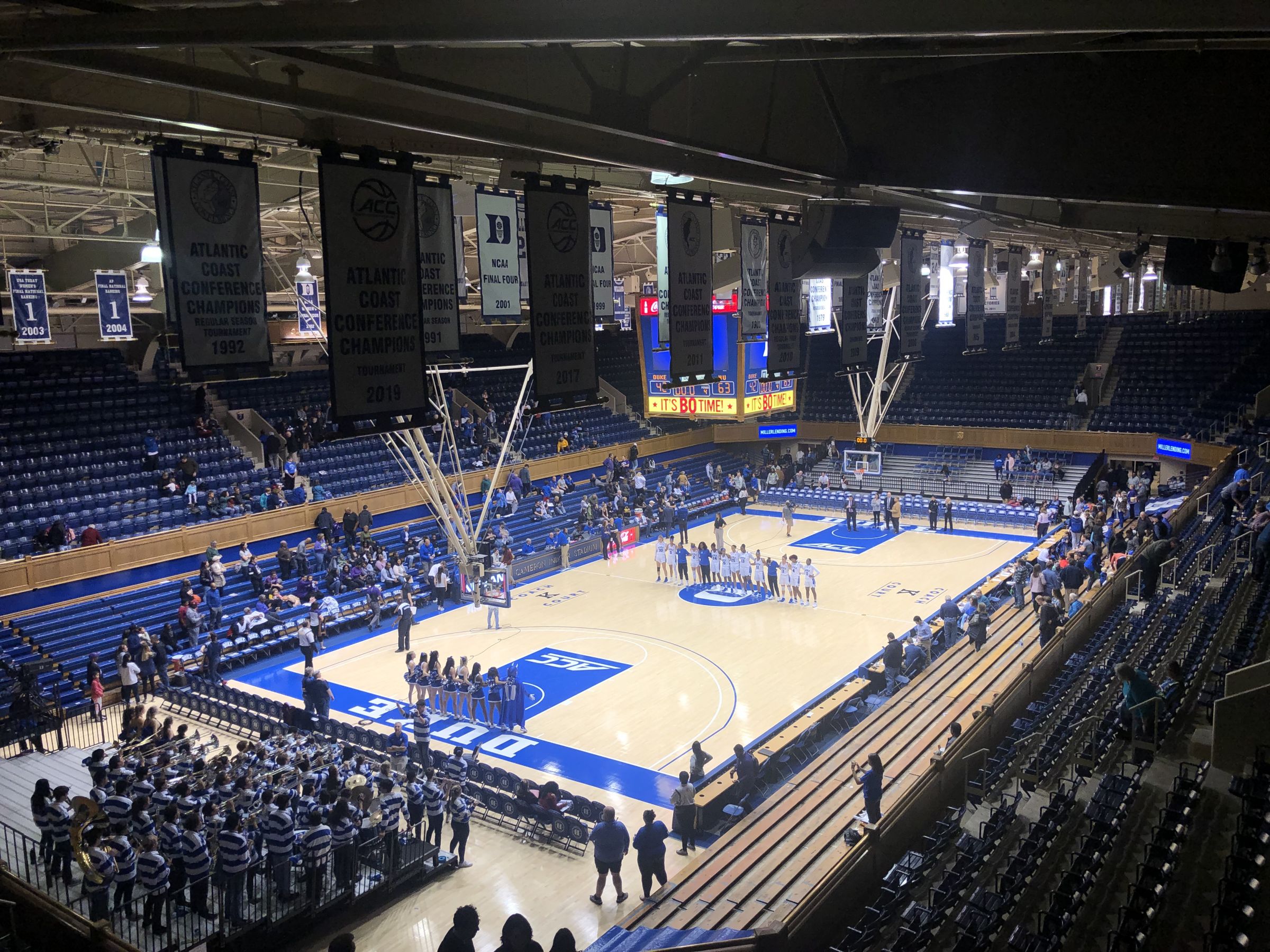 Great view from the upper level: Cameron Indoor Arena Section 12 Review