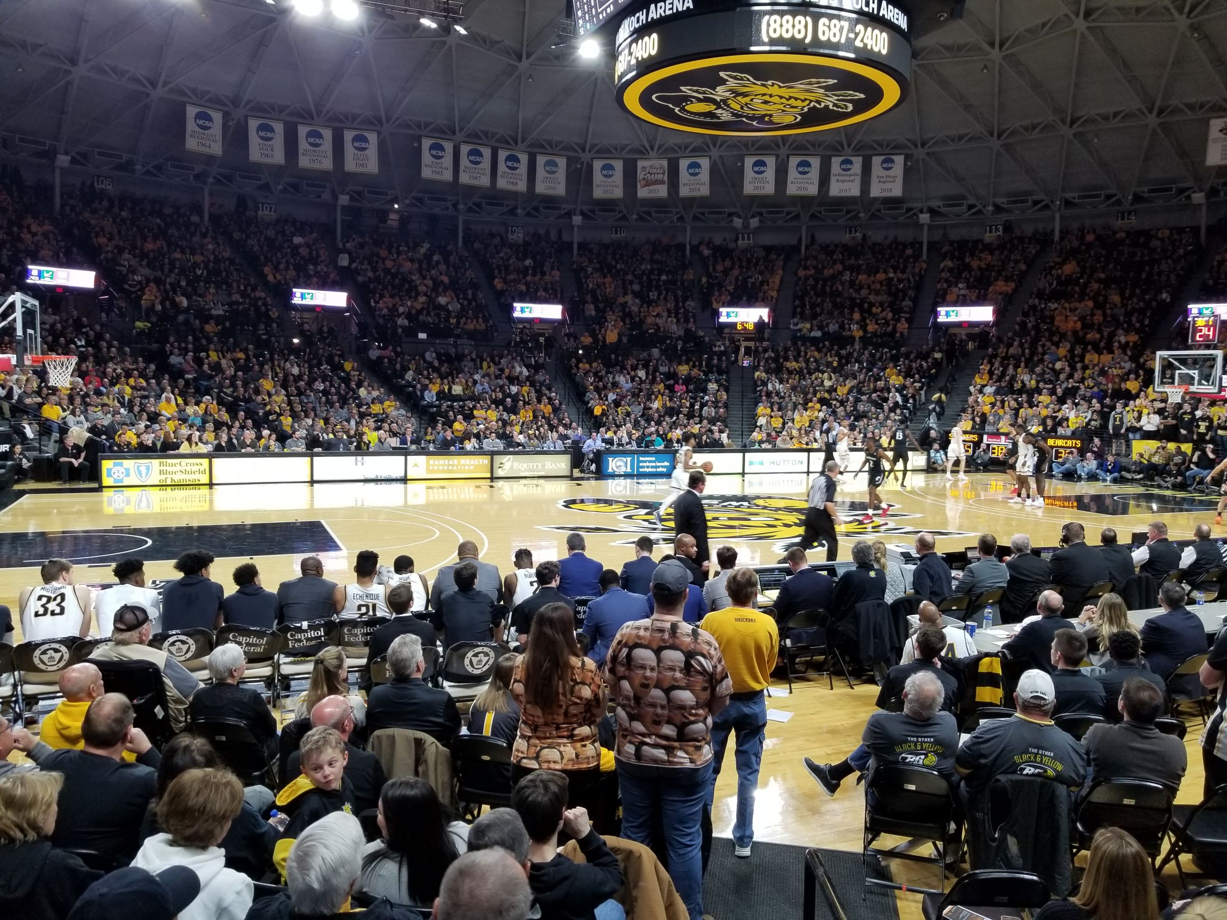 section 123, row 6 seat view  - charles koch arena