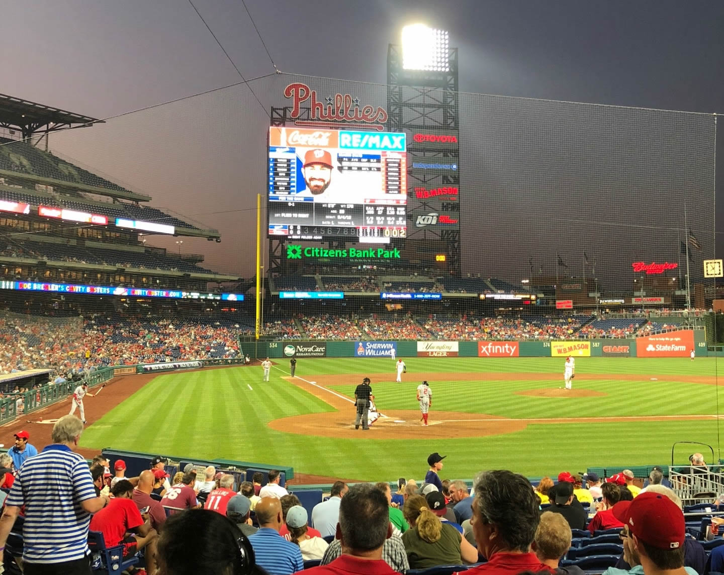 section f, row 15 seat view  for baseball - citizens bank park