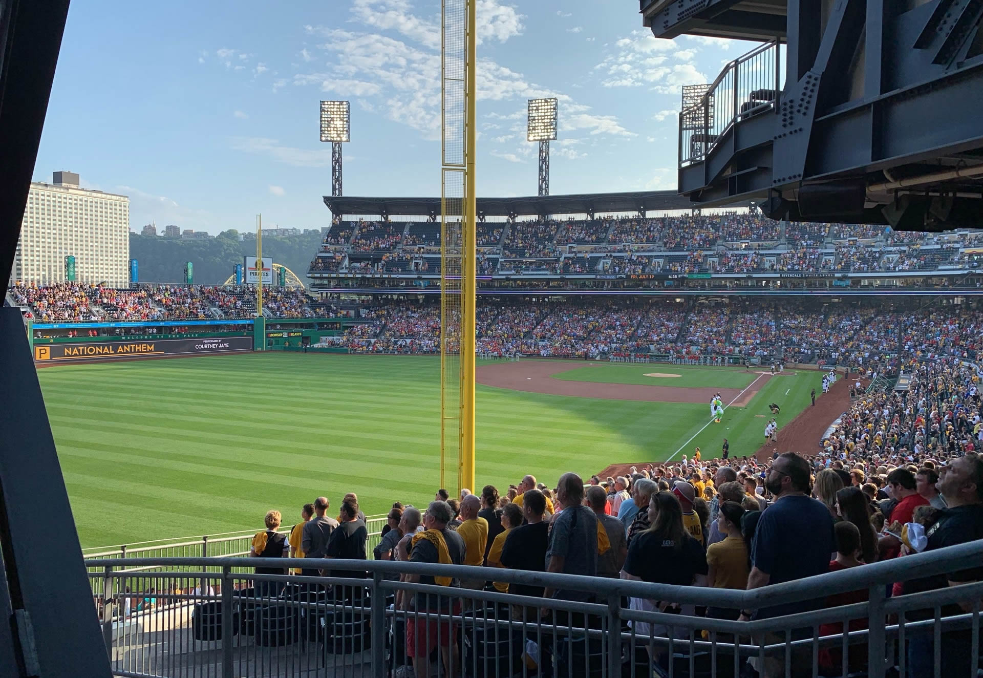 standing room only seat view  - pnc park