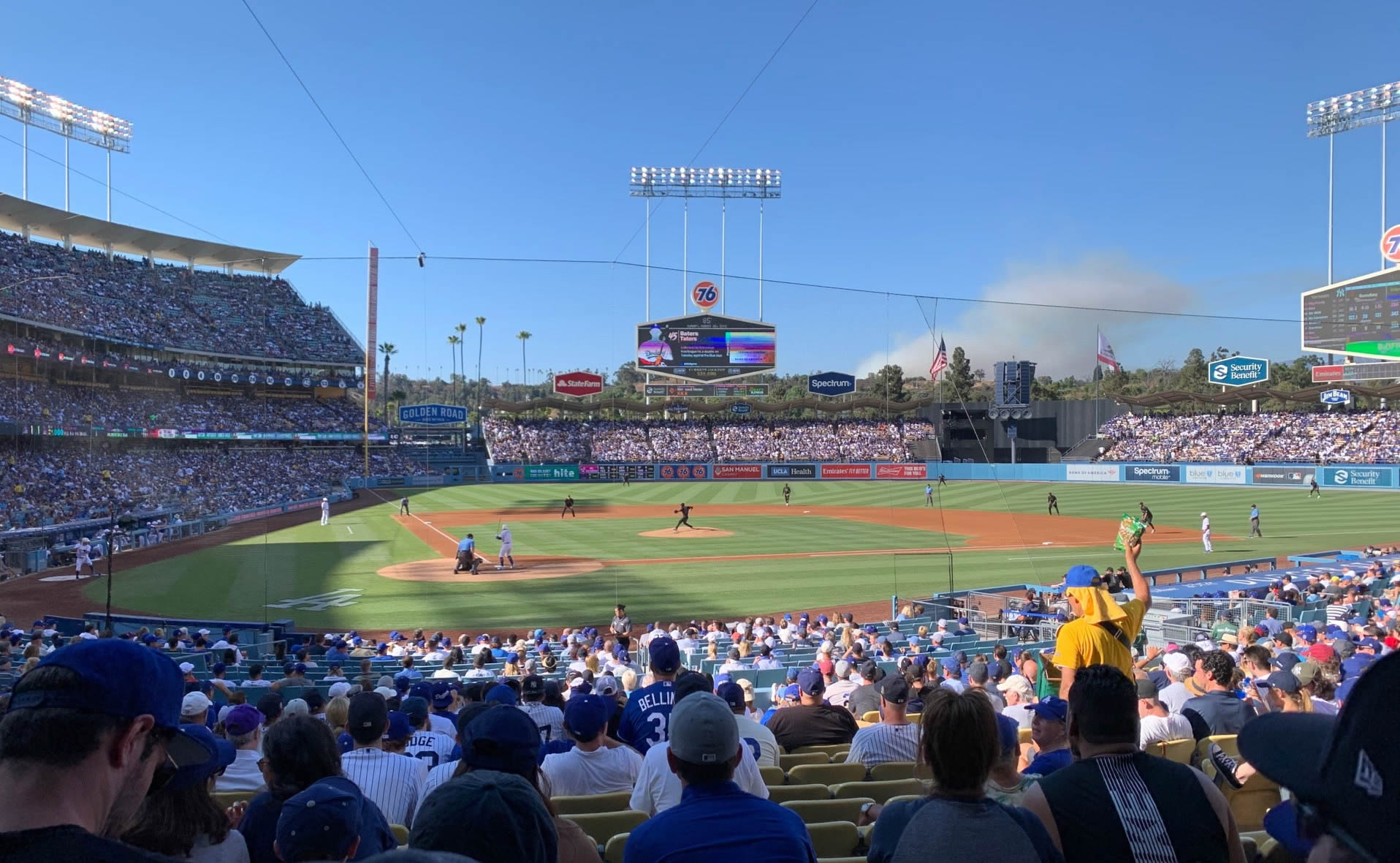 section 6, row x seat view  - dodger stadium