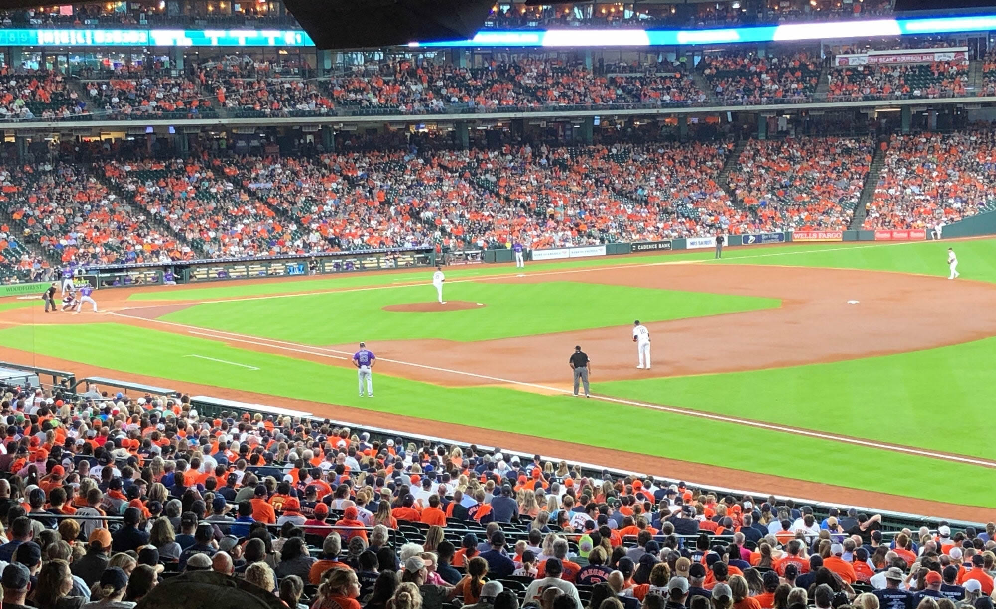 section 129, row 39 seat view  for baseball - minute maid park