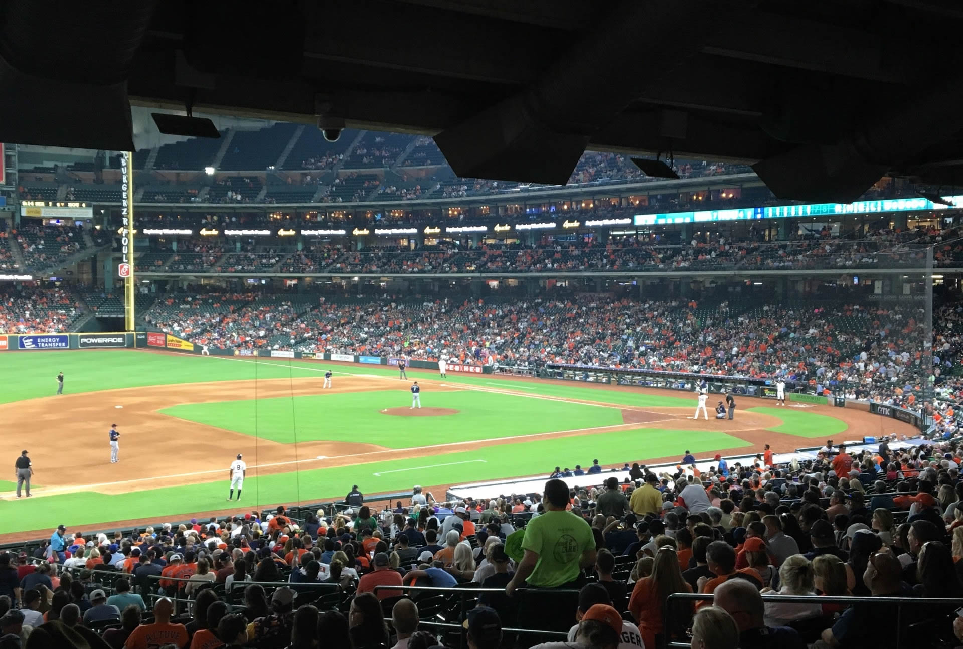 section 110, row 37 seat view  for baseball - minute maid park