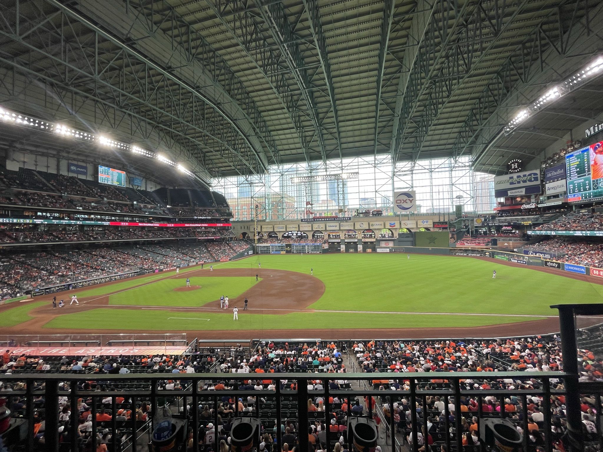 section 227, row 2 seat view  for baseball - minute maid park