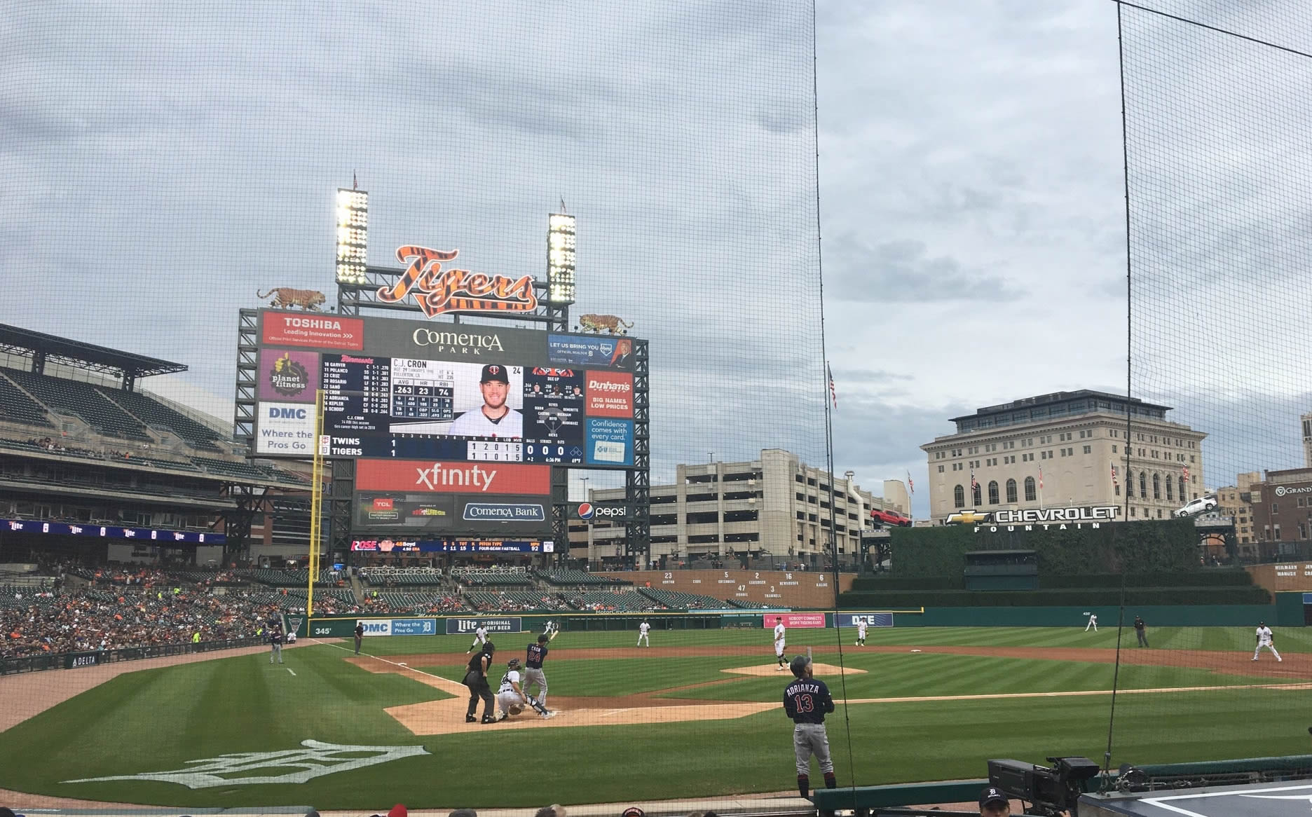 section 125, row 7 seat view  for baseball - comerica park