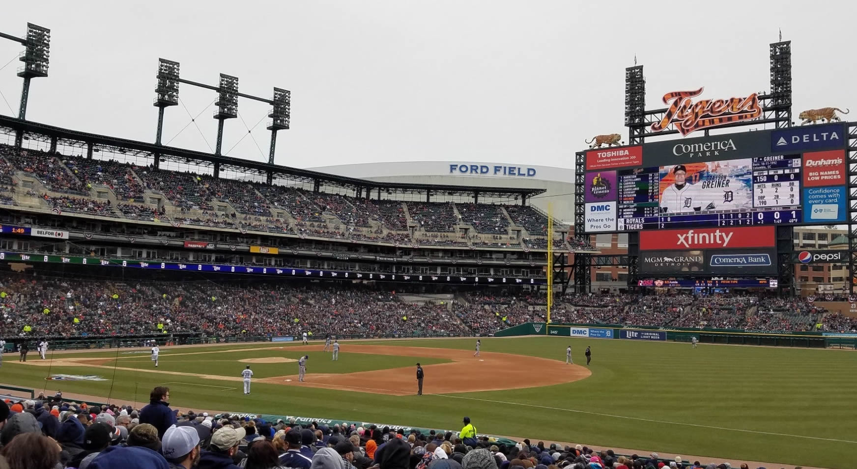 section 116 seat view  for baseball - comerica park