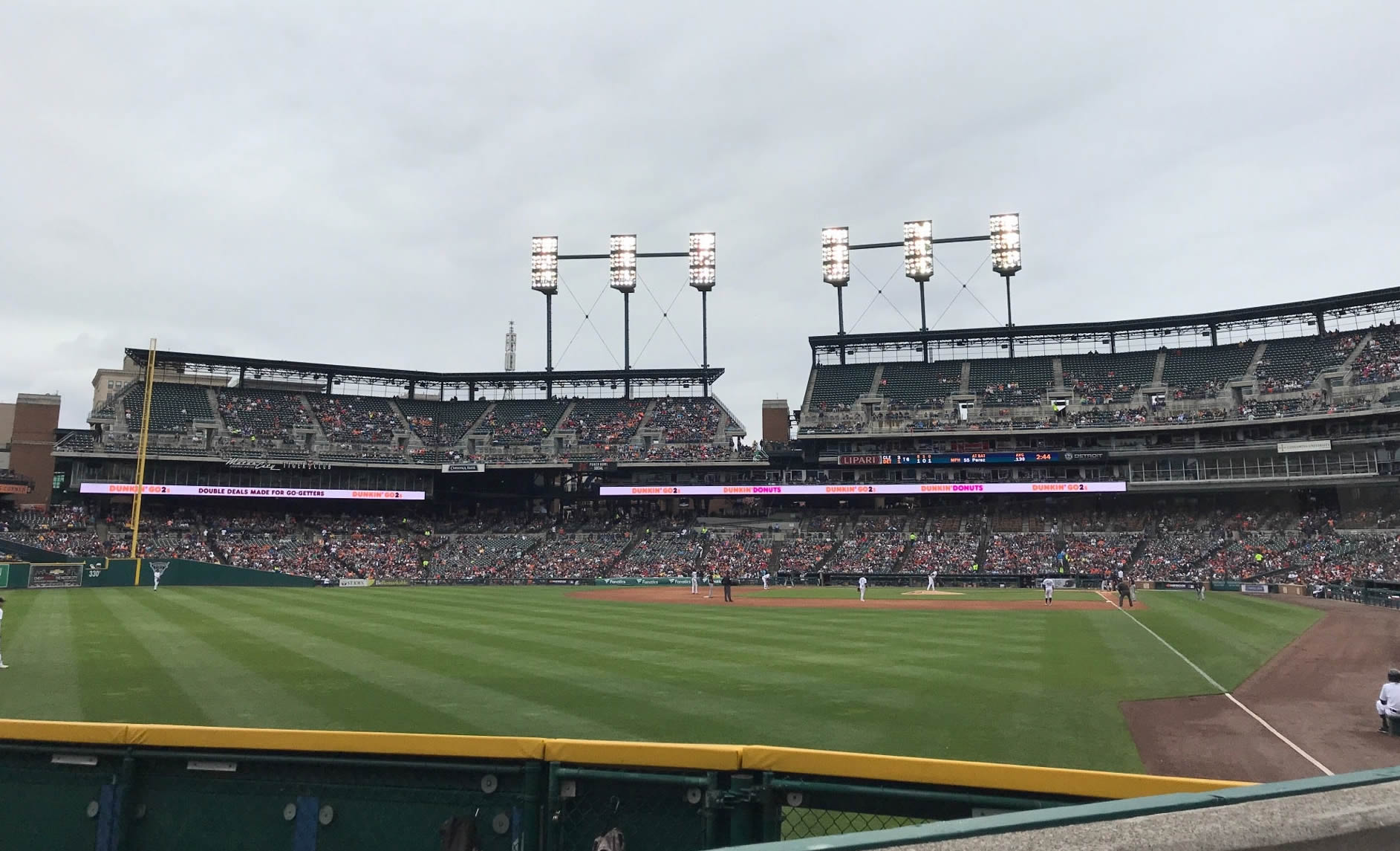 section 145, row a seat view  for baseball - comerica park