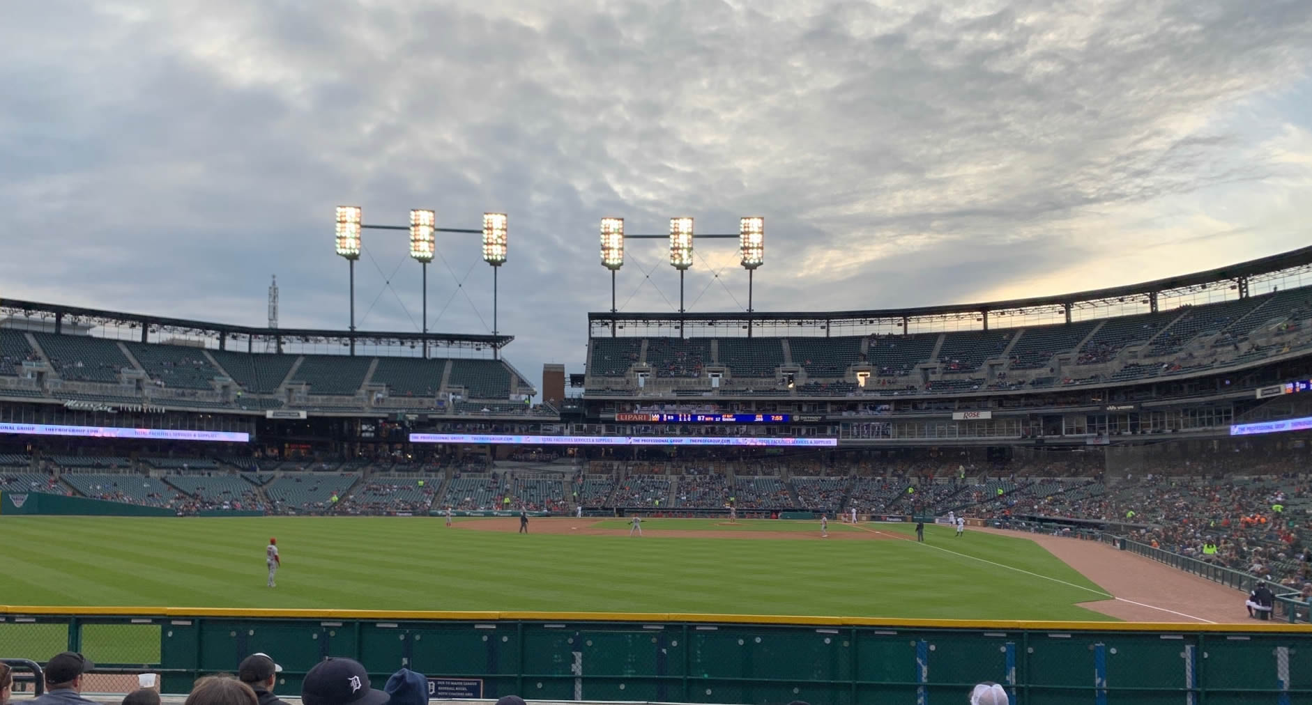 section 147, row h seat view  for baseball - comerica park