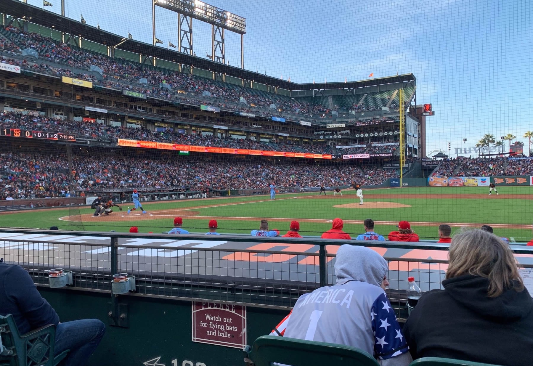 section 108, row c seat view  for baseball - oracle park