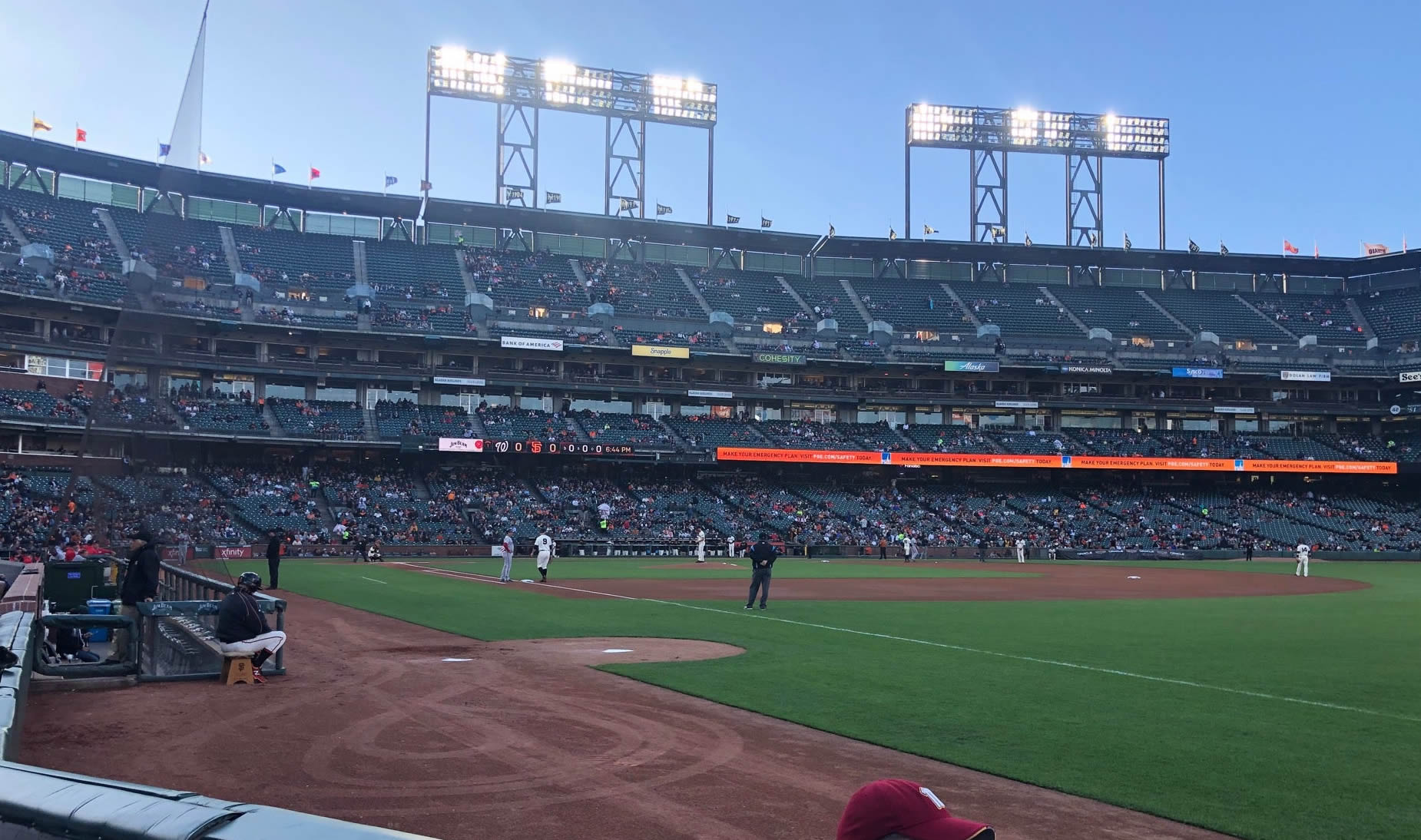 section 102, row 2 seat view  for baseball - oracle park