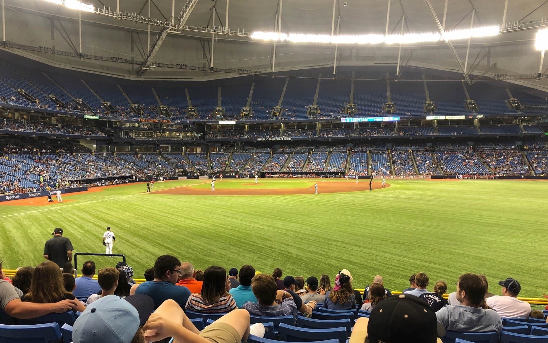 section 144, row jj seat view  for baseball - tropicana field