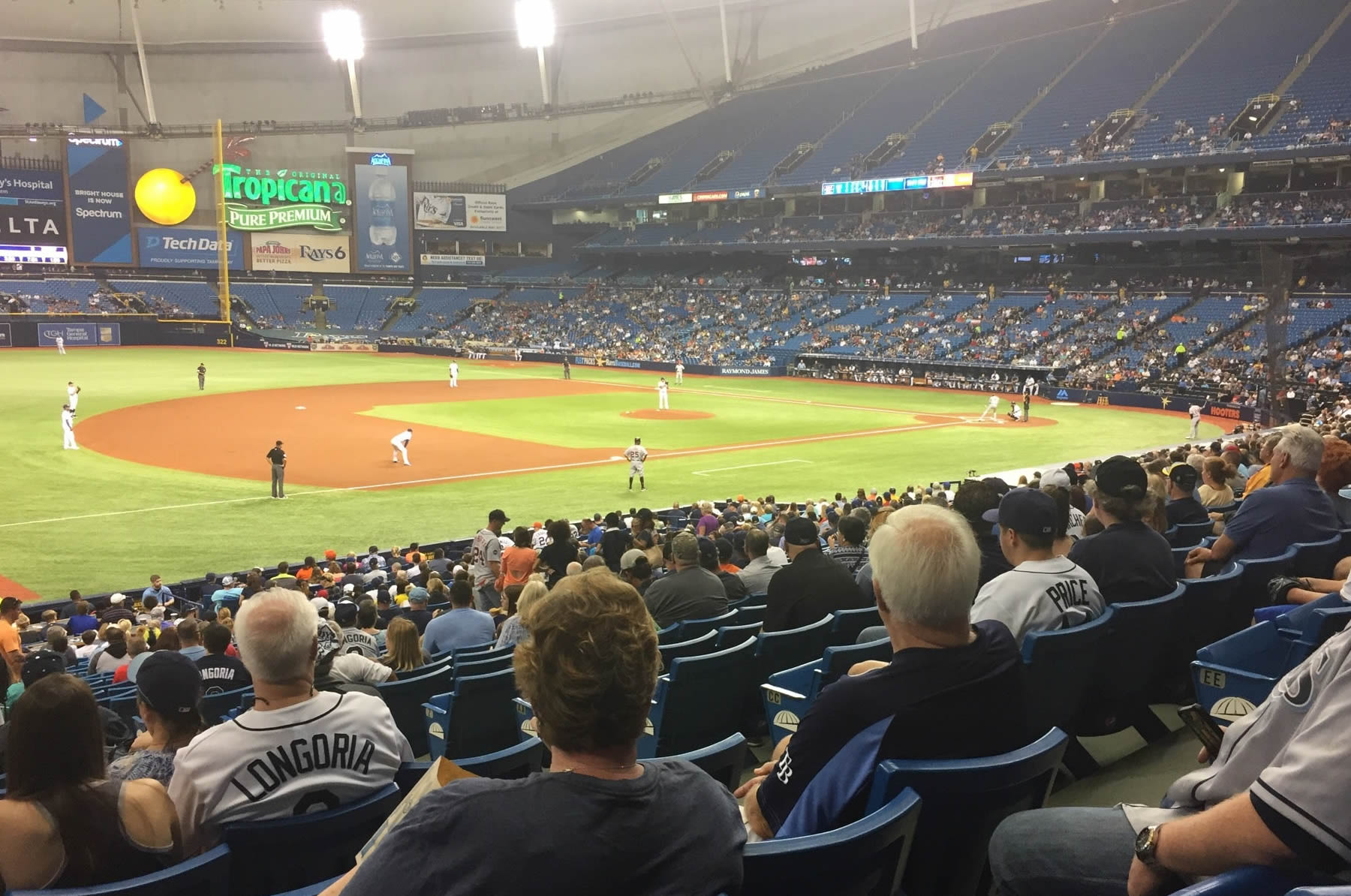section 127, row ff seat view  for baseball - tropicana field