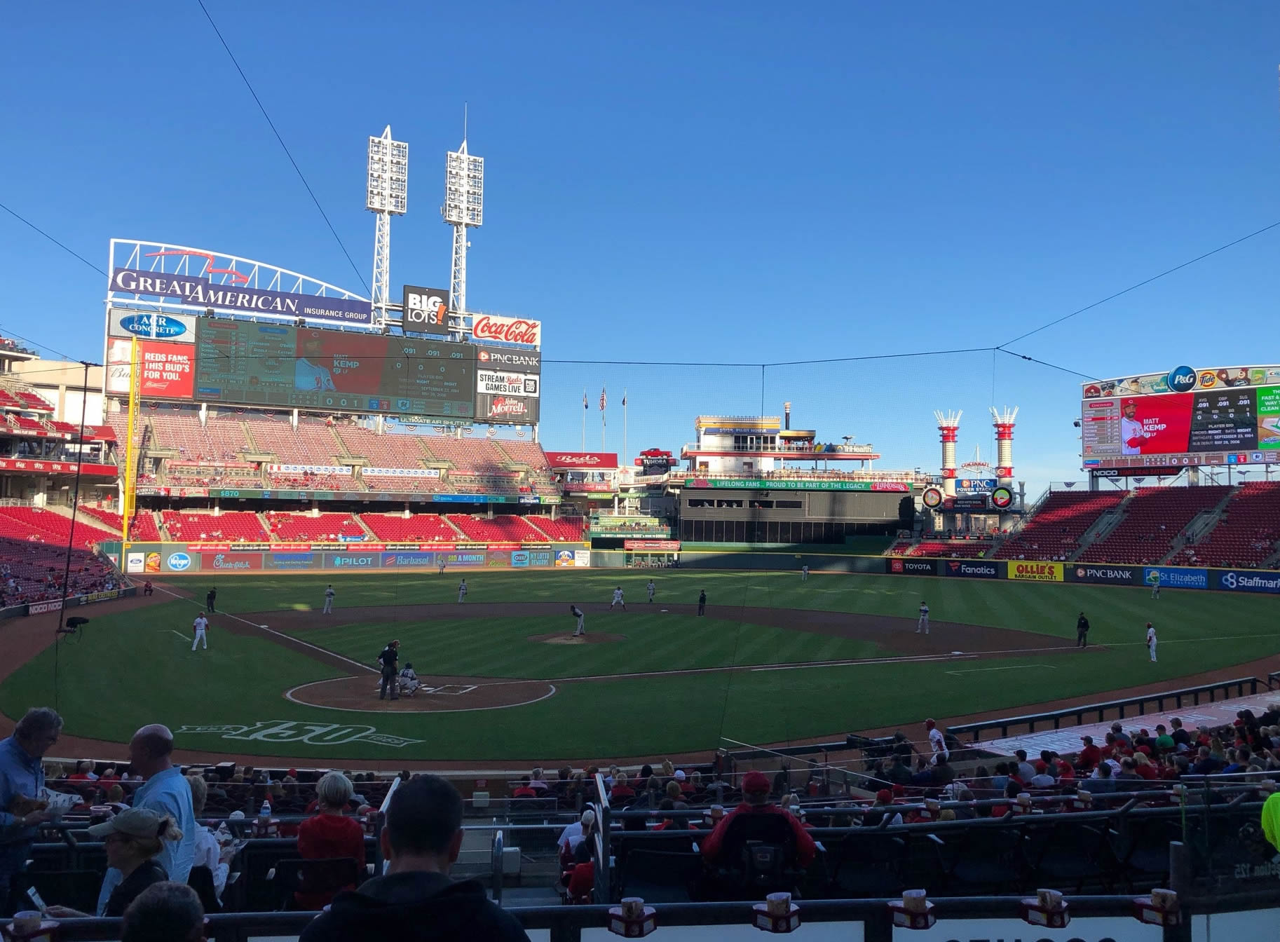 Section 124 at Great American Ball Park 