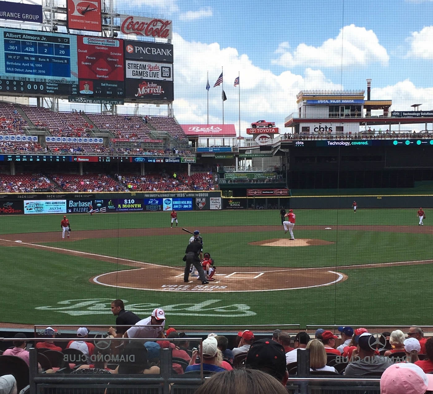 section 23 seat view  for baseball - great american ball park