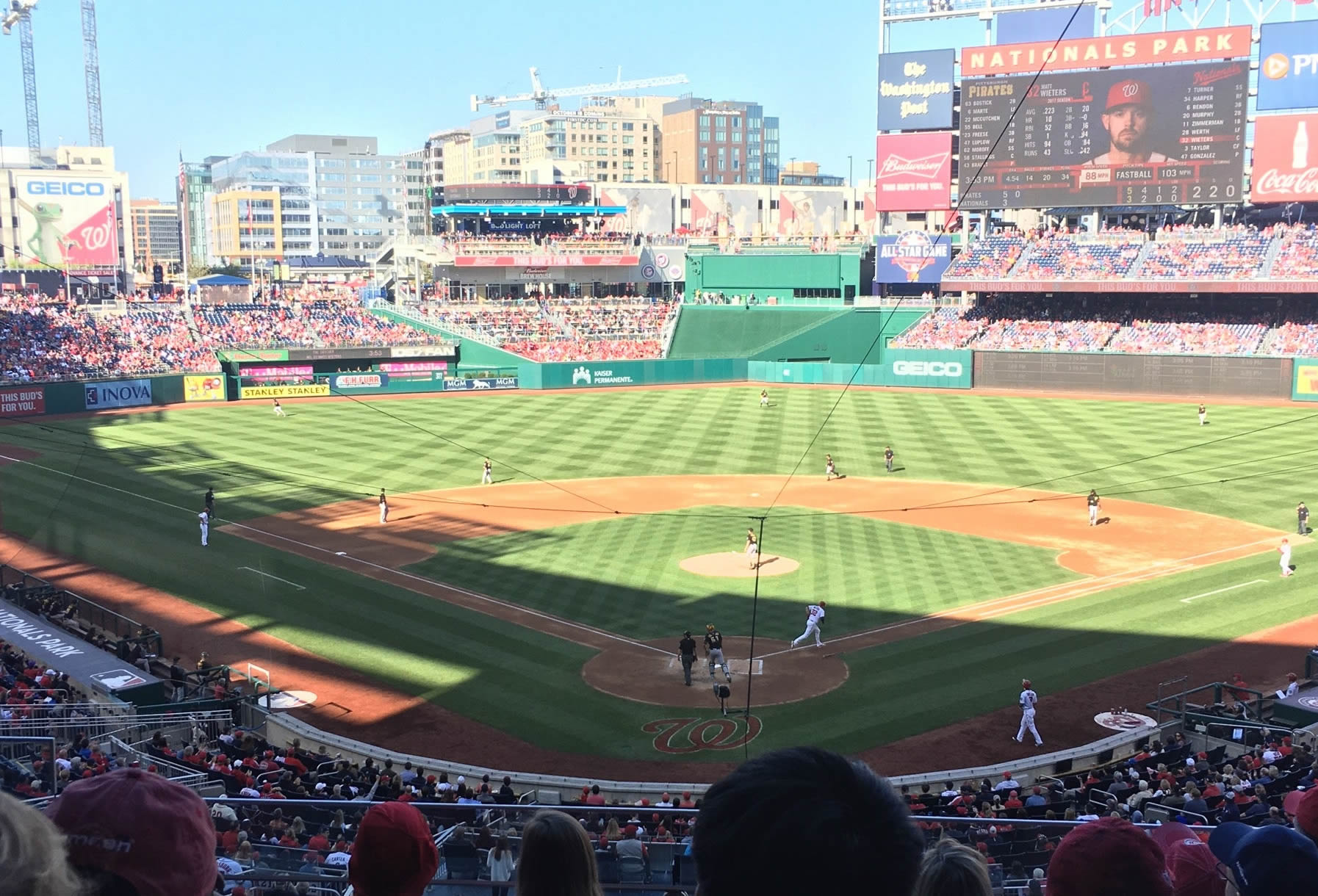 section 214, row e seat view  for baseball - nationals park
