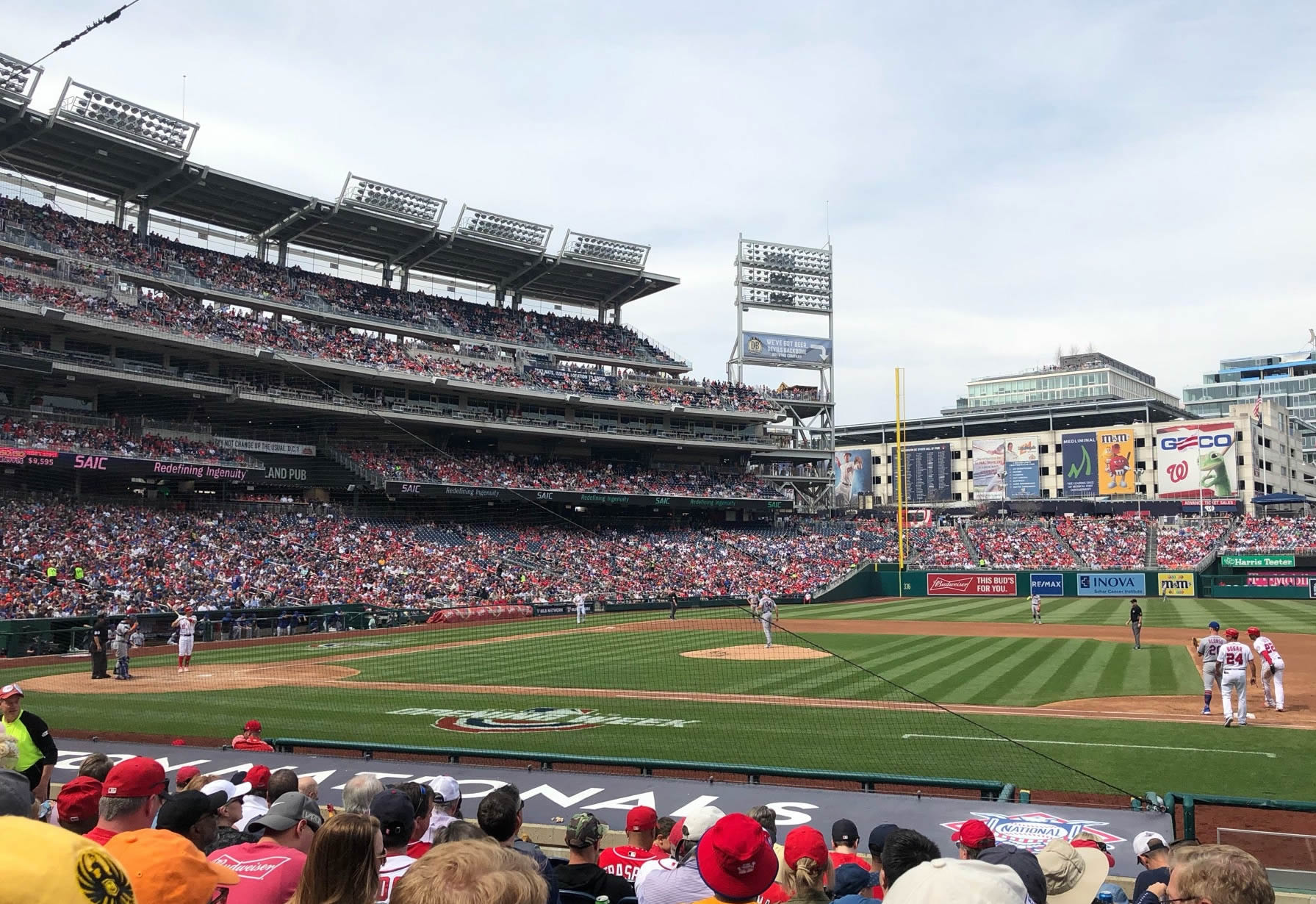 section 129, row k seat view  for baseball - nationals park