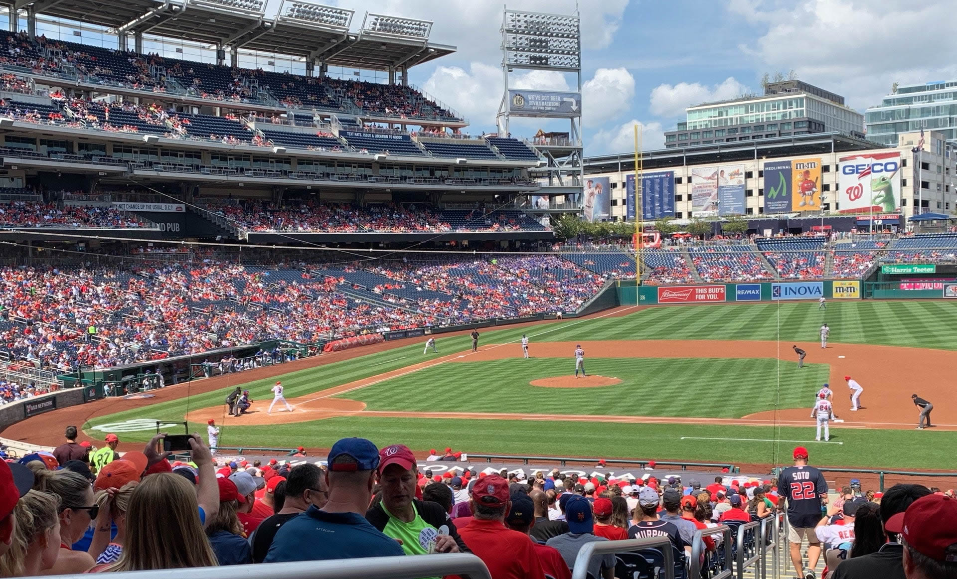 section 130, row ee seat view  for baseball - nationals park