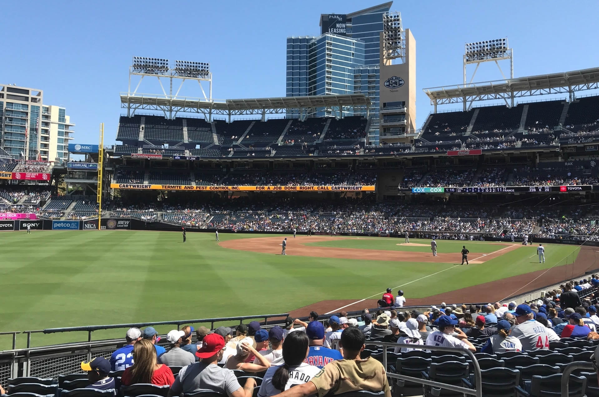 section 124 seat view  for baseball - petco park